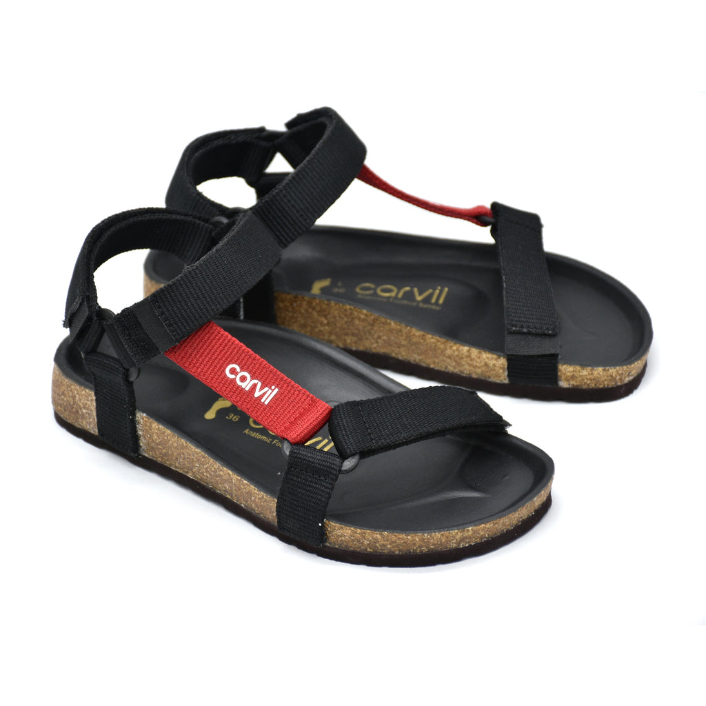 Carvil Sandal Wanita MANDAGI L - BLACK/MAROON