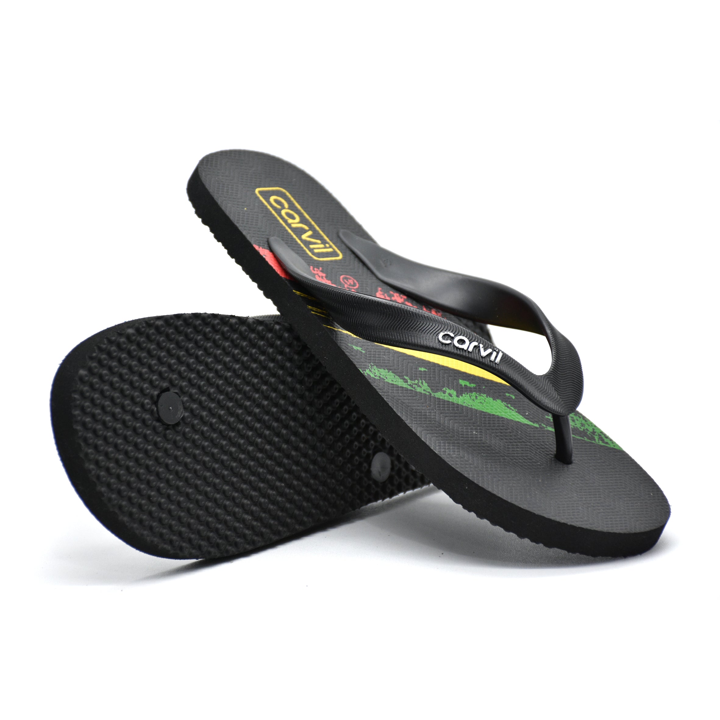 Carvil Sandal Jepit FlipFlop Pria Edisi Bola/MANE-M - RED/GREEN/YELLOW