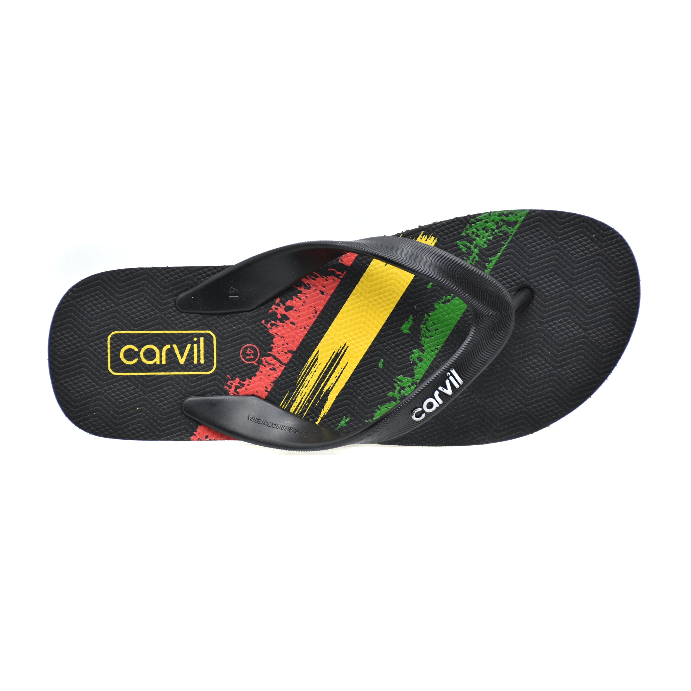 Carvil Sandal Jepit FlipFlop Pria Edisi Bola/MANE-M - RED/GREEN/YELLOW