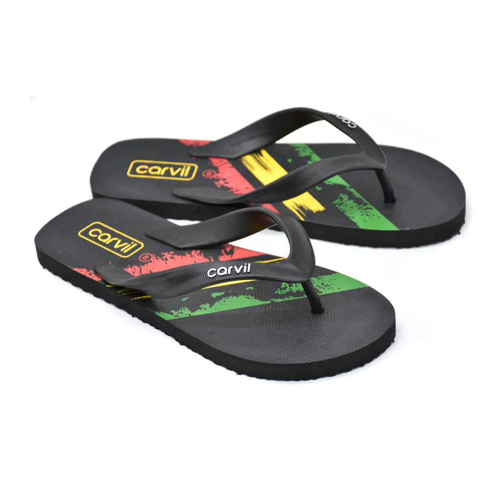 Carvil Sandal Jepit FlipFlop Pria Edisi Bola/MANE-M - RED/GREEN/YELLOW