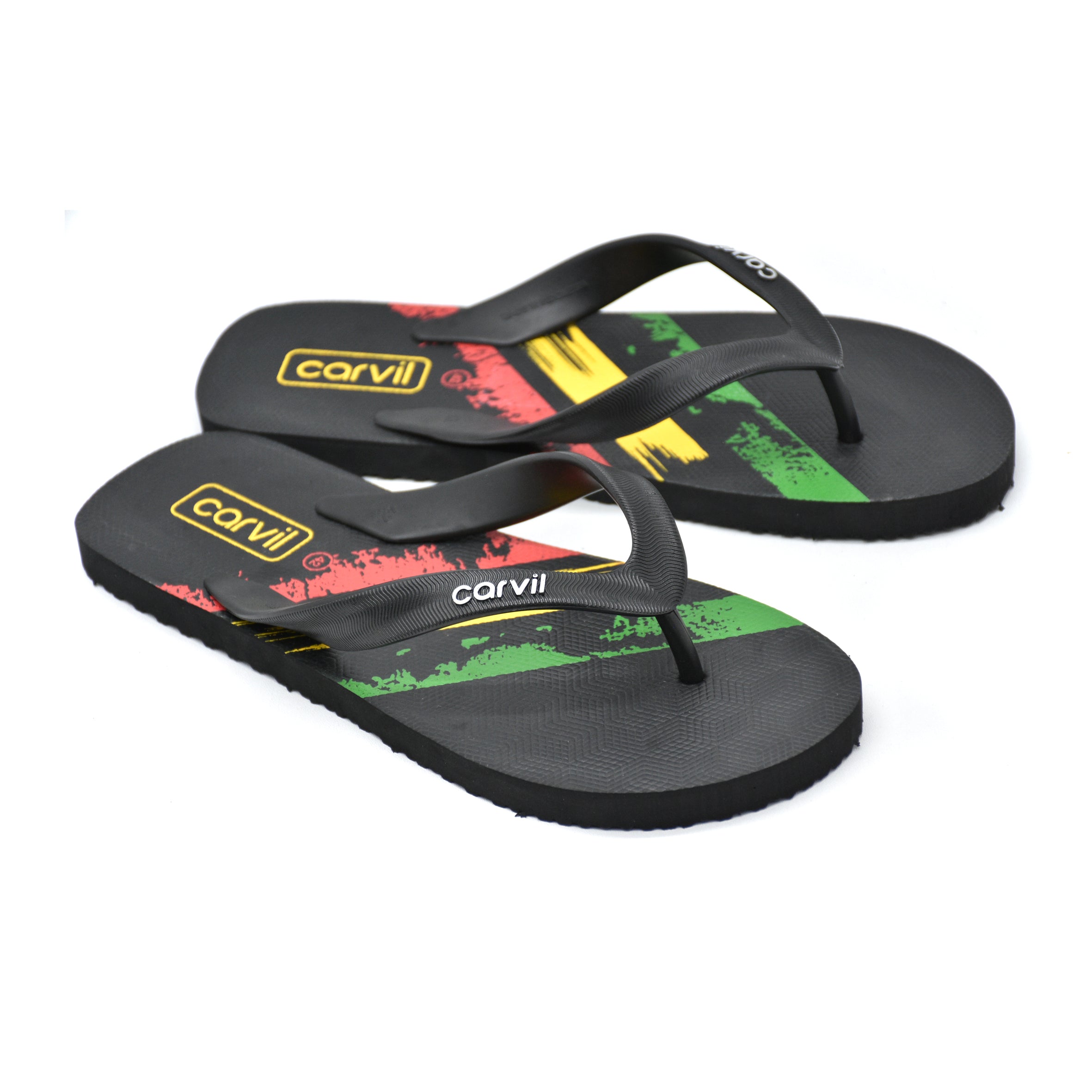 Carvil Sandal Jepit FlipFlop Pria Edisi Bola/MANE-M - RED/GREEN/YELLOW