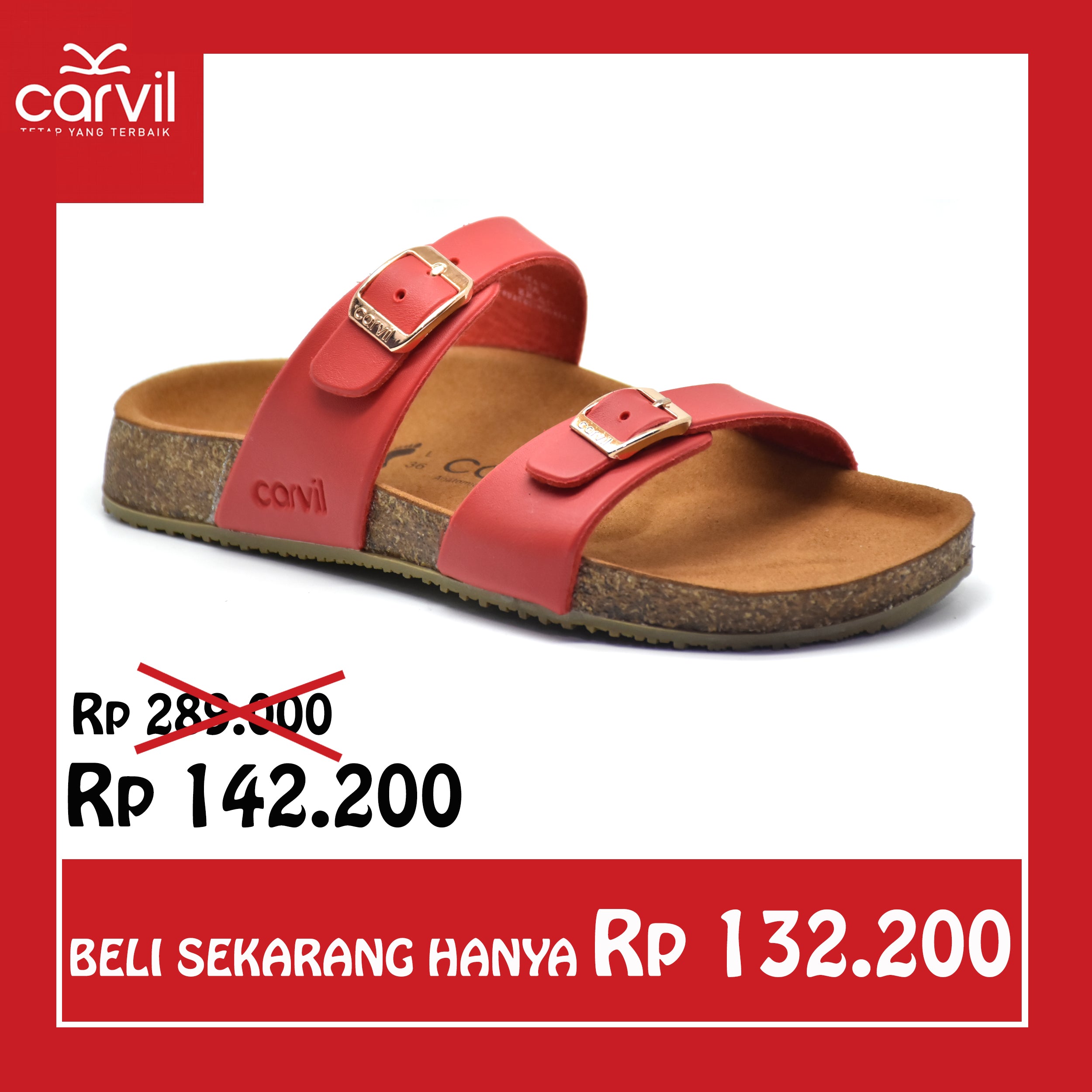 Carvil Sandal Wanita MELISSA-02 L RED