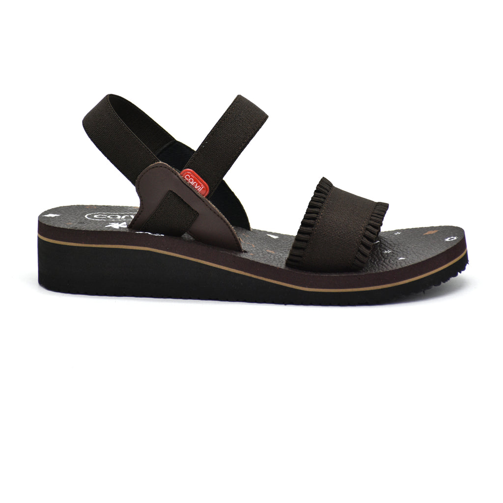 Carvil Sandal Wanita MELISTA TB - BLACK/BROWN