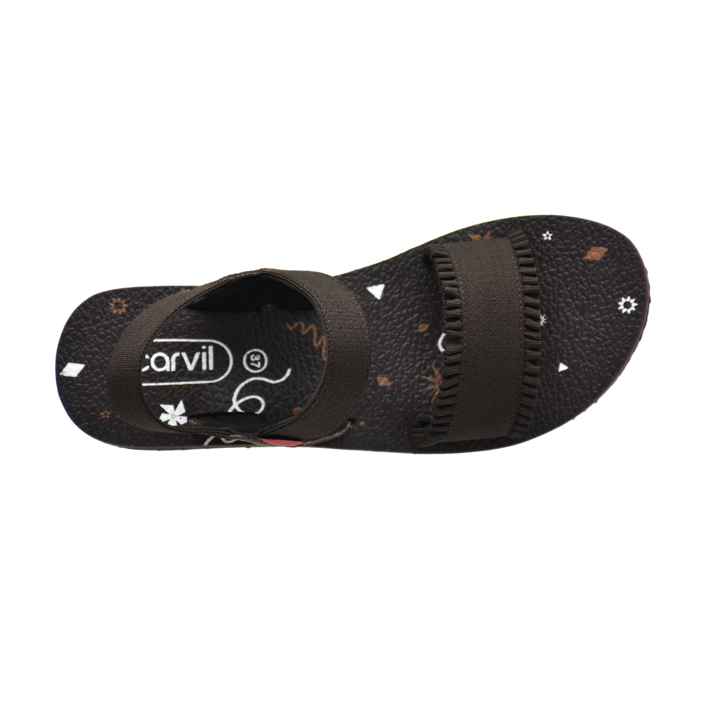 Carvil Sandal Wanita MELISTA TB - BLACK/BROWN