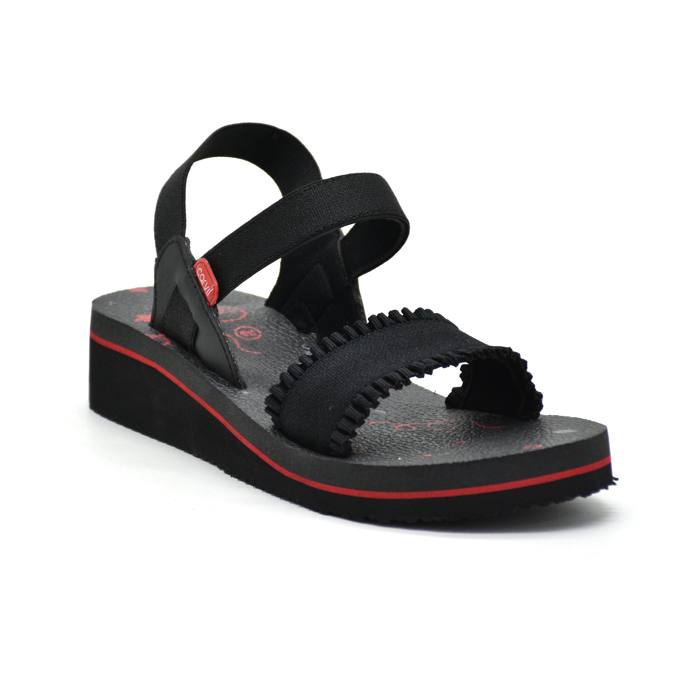 Carvil Sandal Wanita MELISTA TB - BLACK/GREY