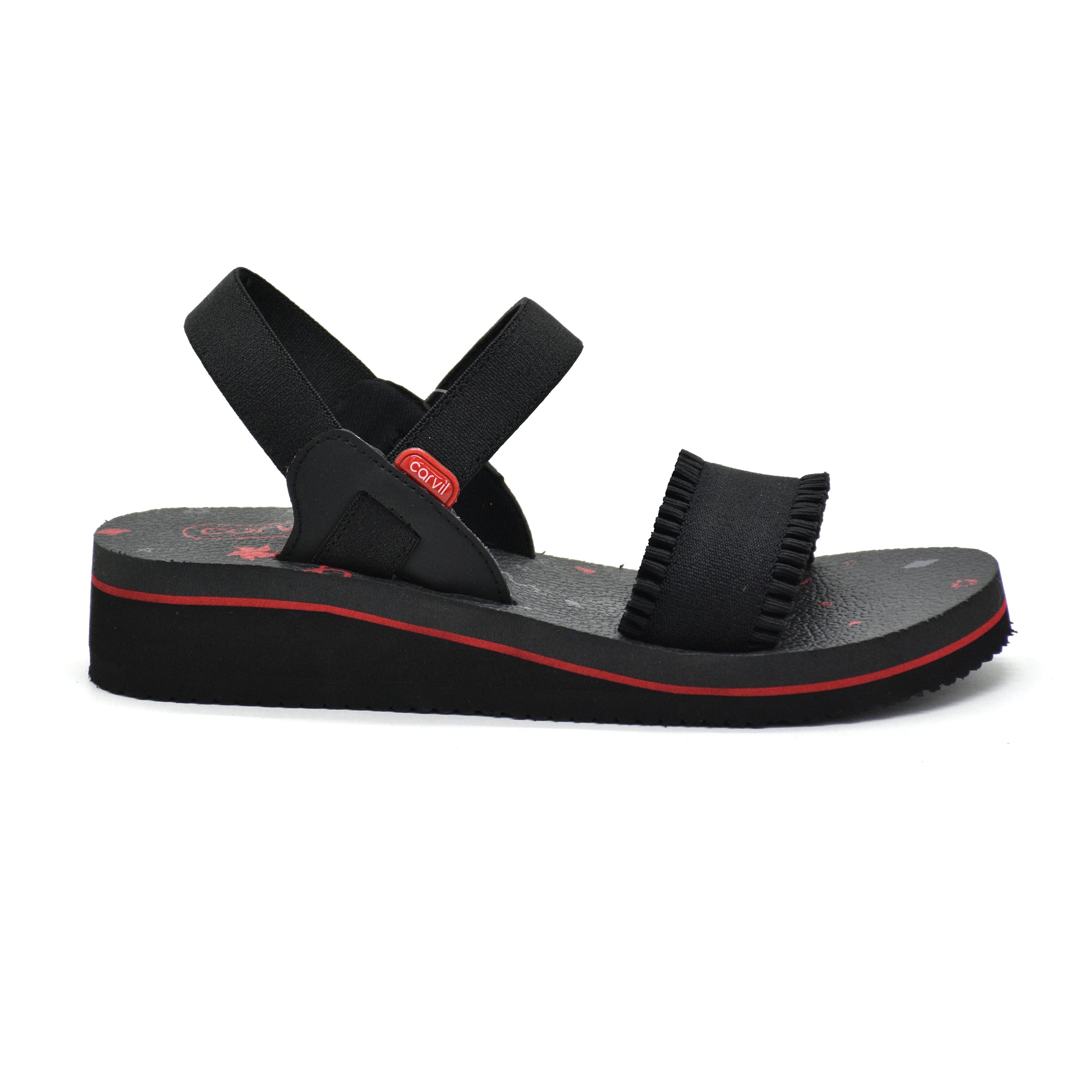 Carvil Sandal Wanita MELISTA TB - BLACK/GREY