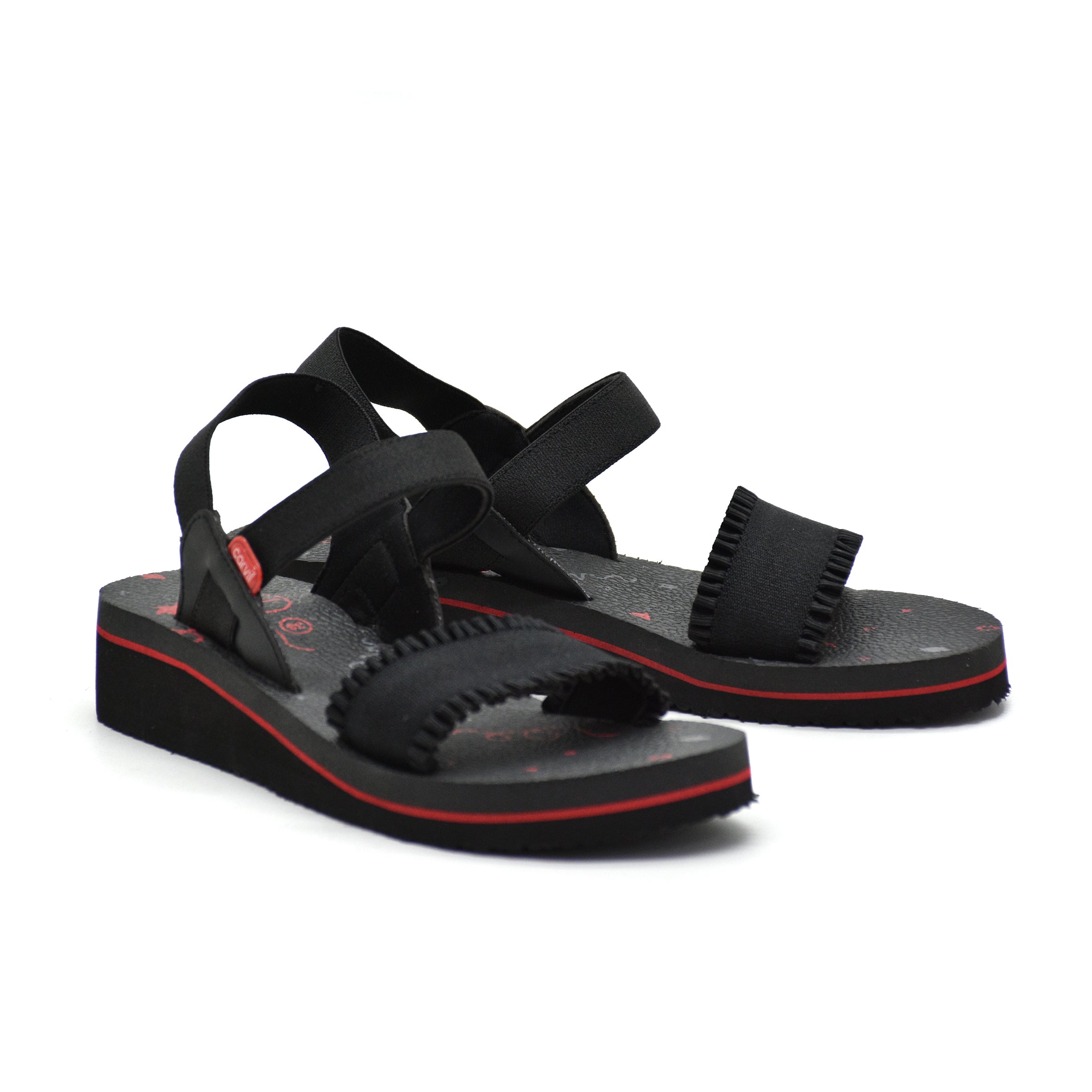 Carvil Sandal Wanita MELISTA TB - BLACK/GREY
