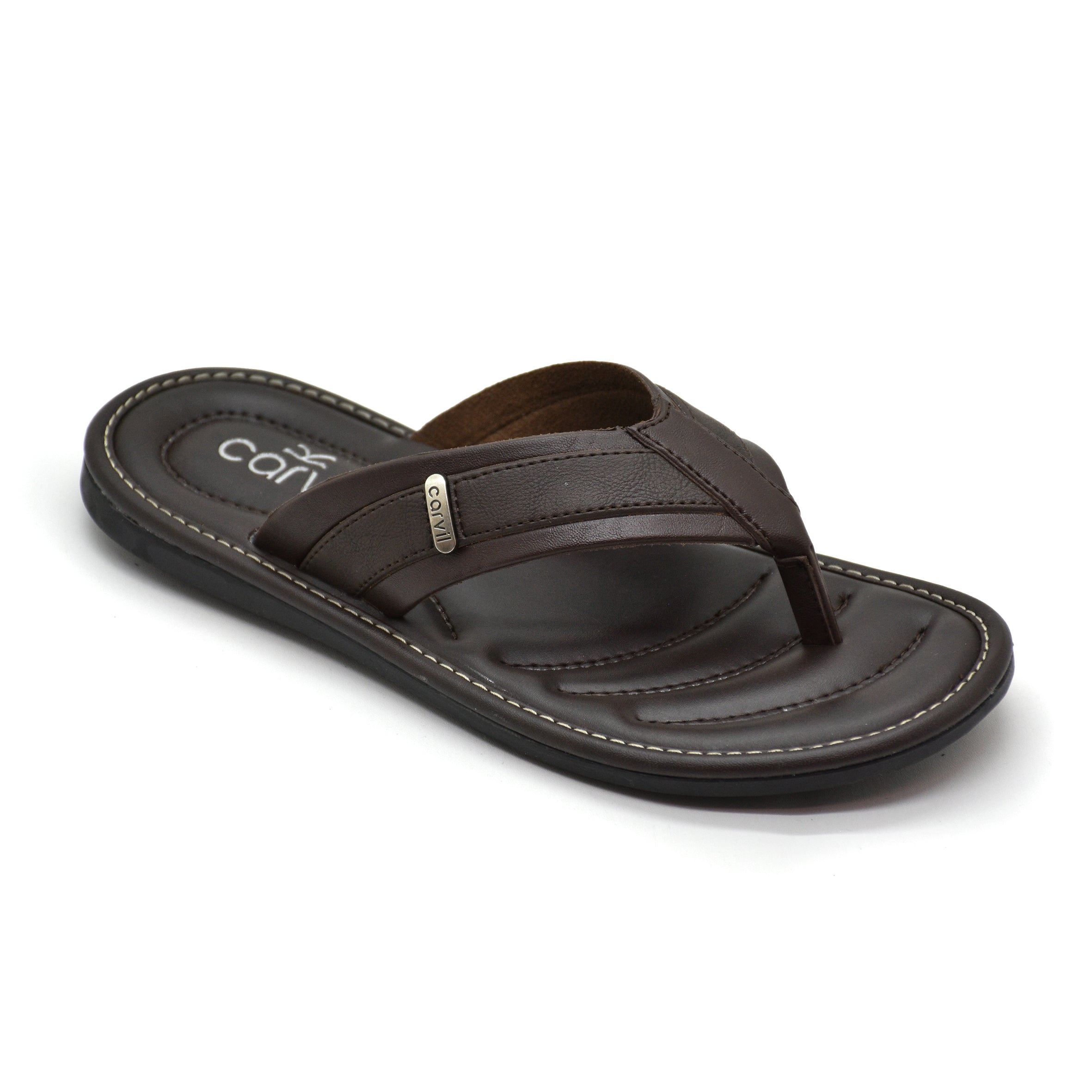 Carvil Sandal Pria MORVINO-01 M DARK BROWN