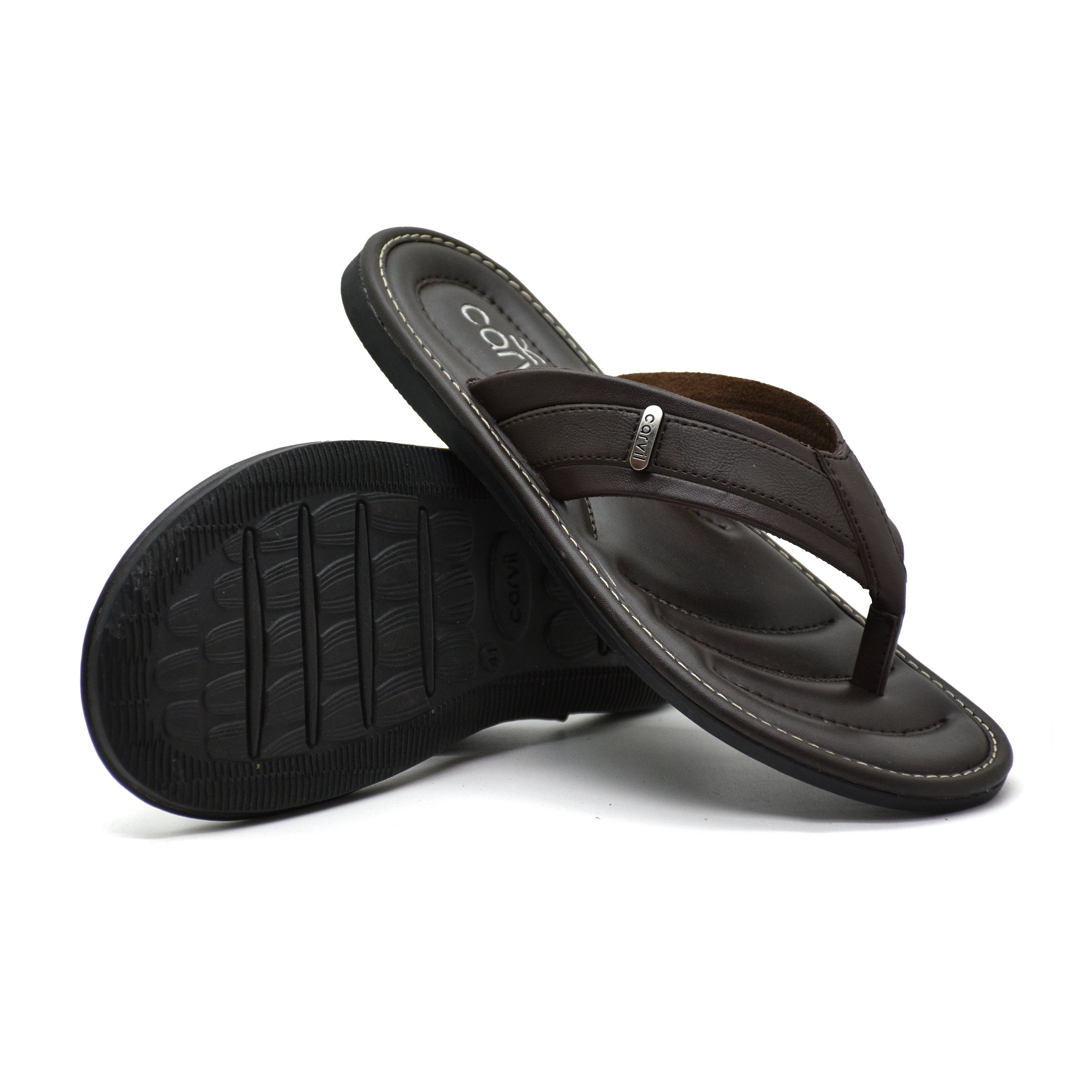 Carvil Sandal Pria MORVINO-01 M DARK BROWN