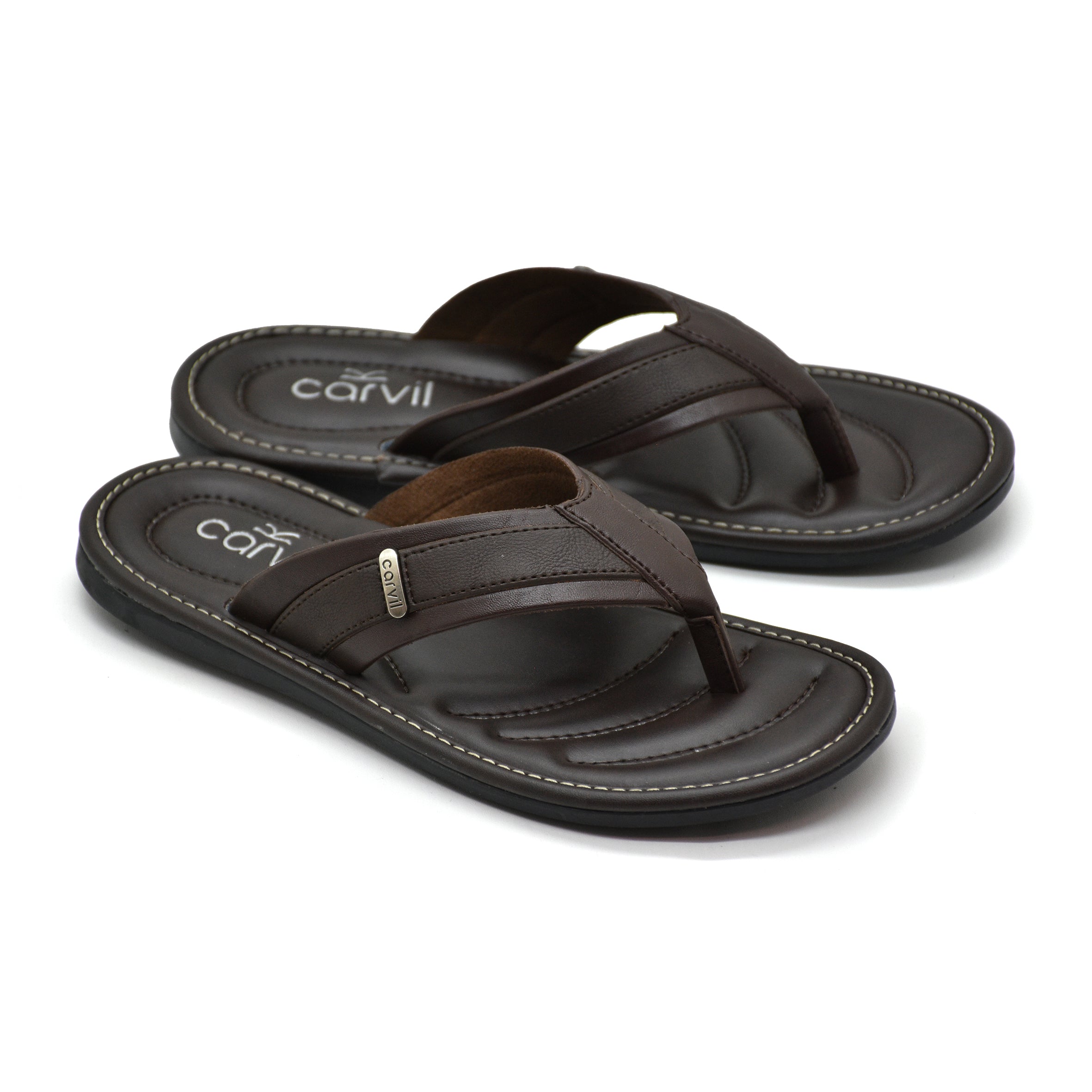 Carvil Sandal Pria MORVINO-01 M DARK BROWN
