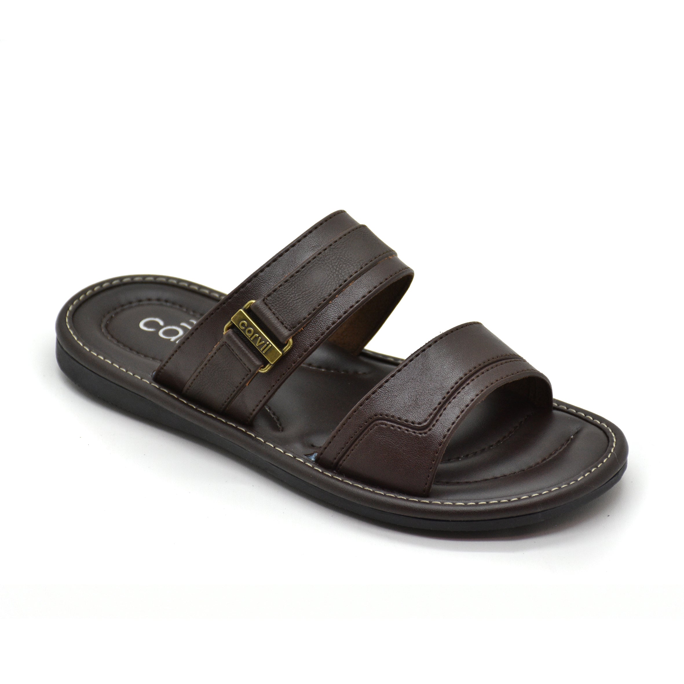 Carvil Sandal Pria MORVINO-02 M DARK BROWN