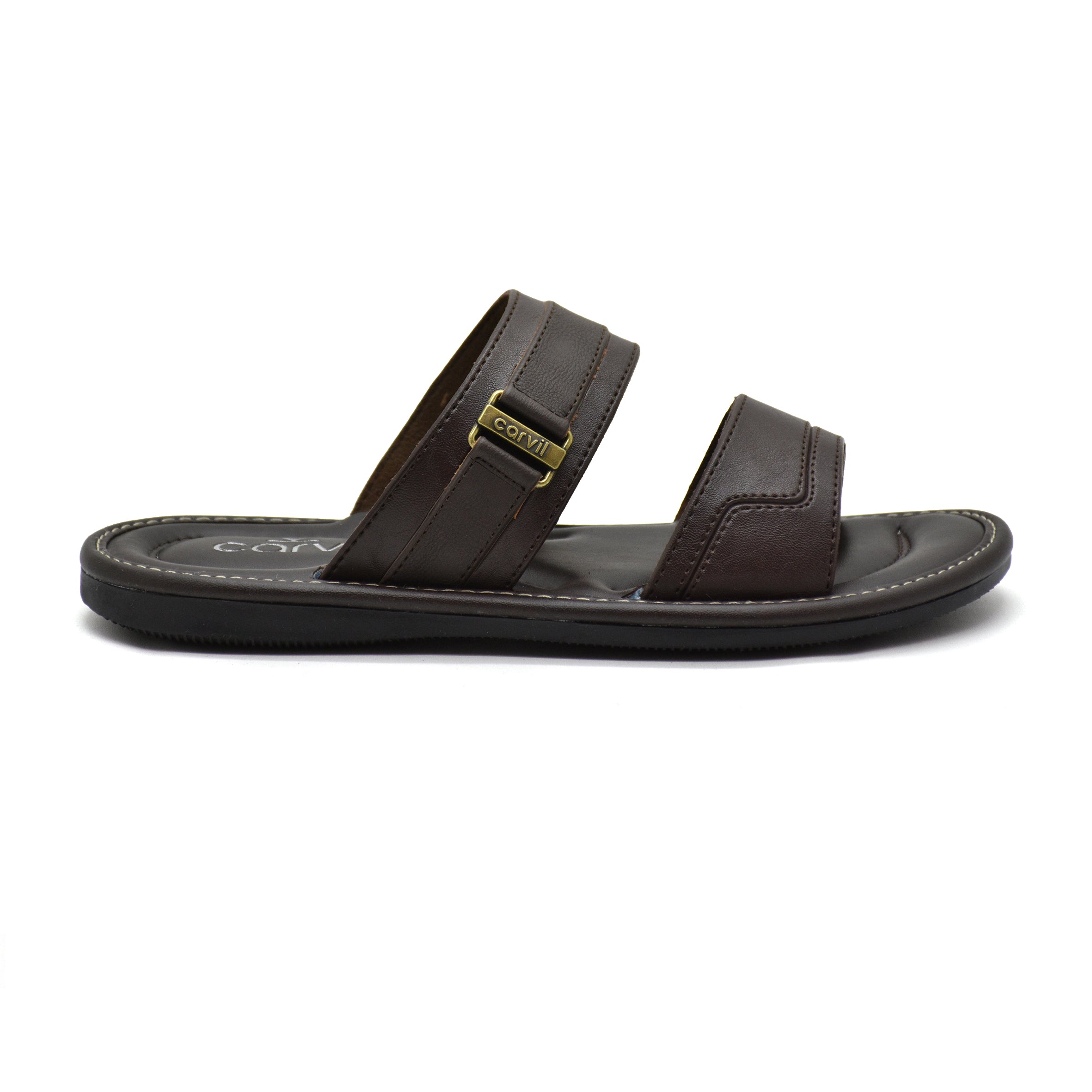 Carvil Sandal Pria MORVINO-02 M DARK BROWN