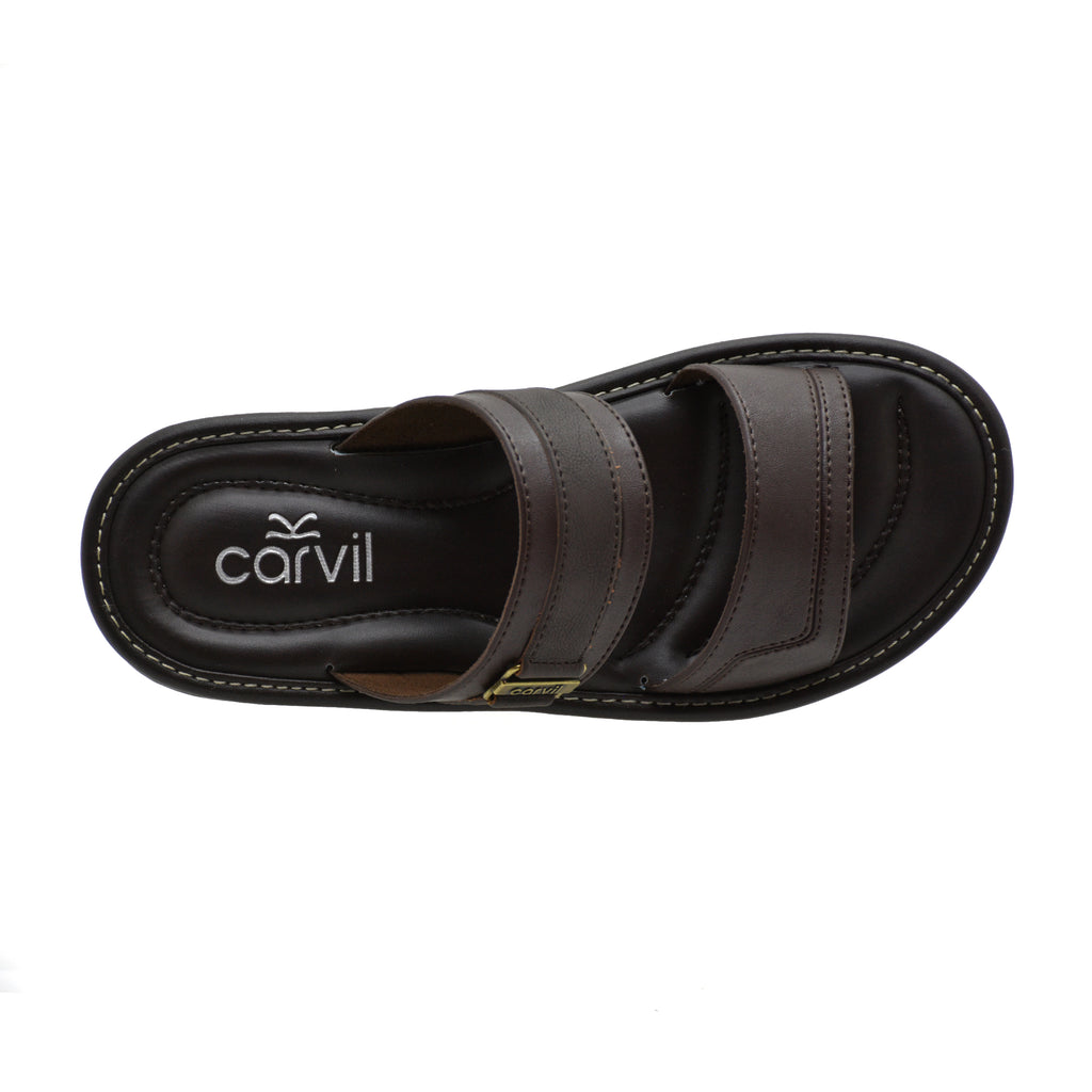 Carvil Sandal Pria MORVINO-02 M DARK BROWN