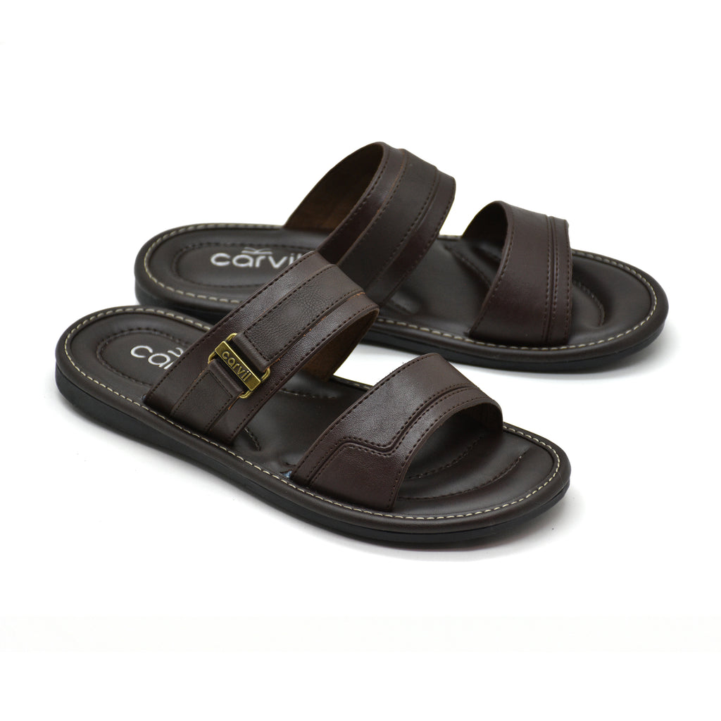 Carvil Sandal Pria MORVINO-02 M DARK BROWN
