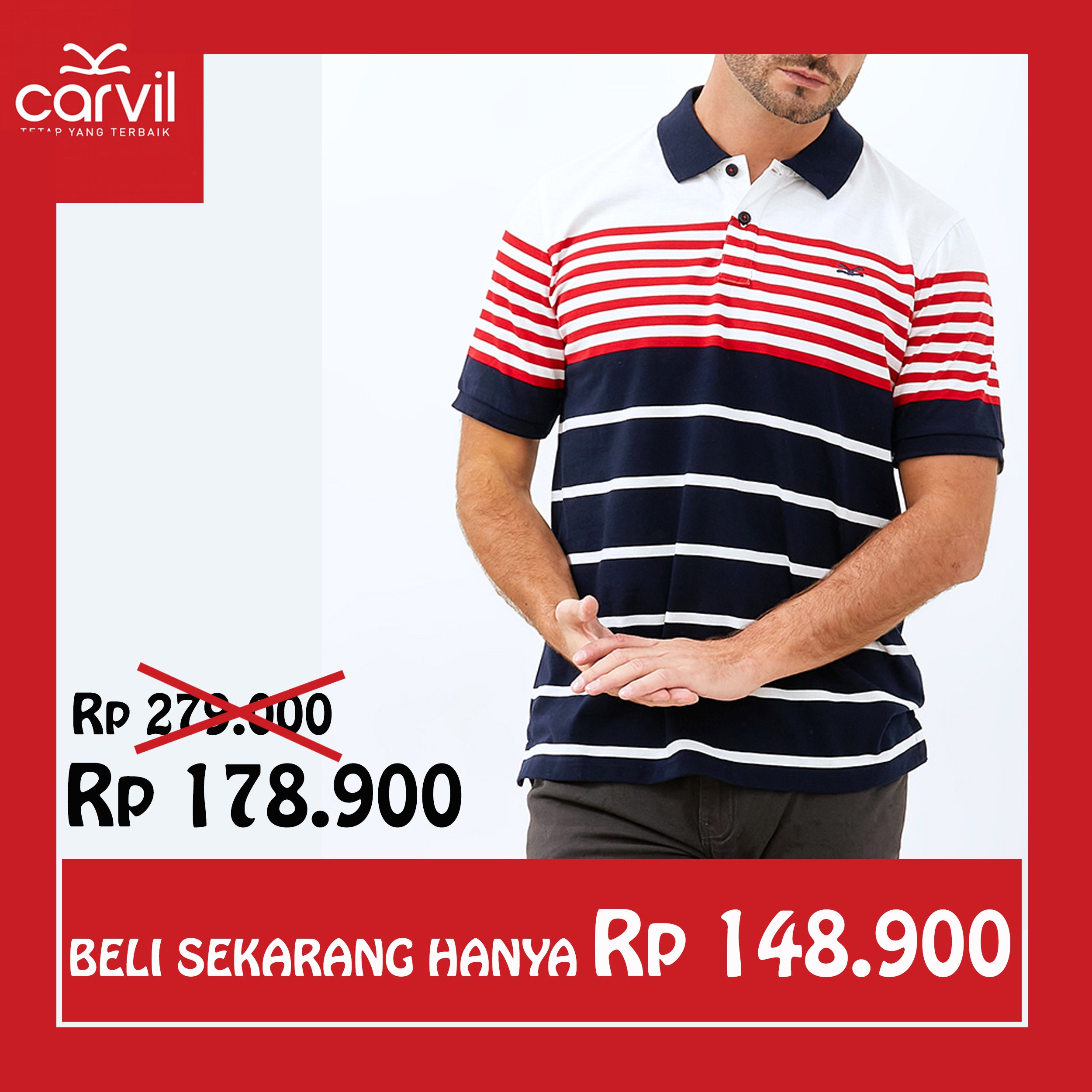 Carvil Polo Salur Pria MONZA- MULTI COLOR