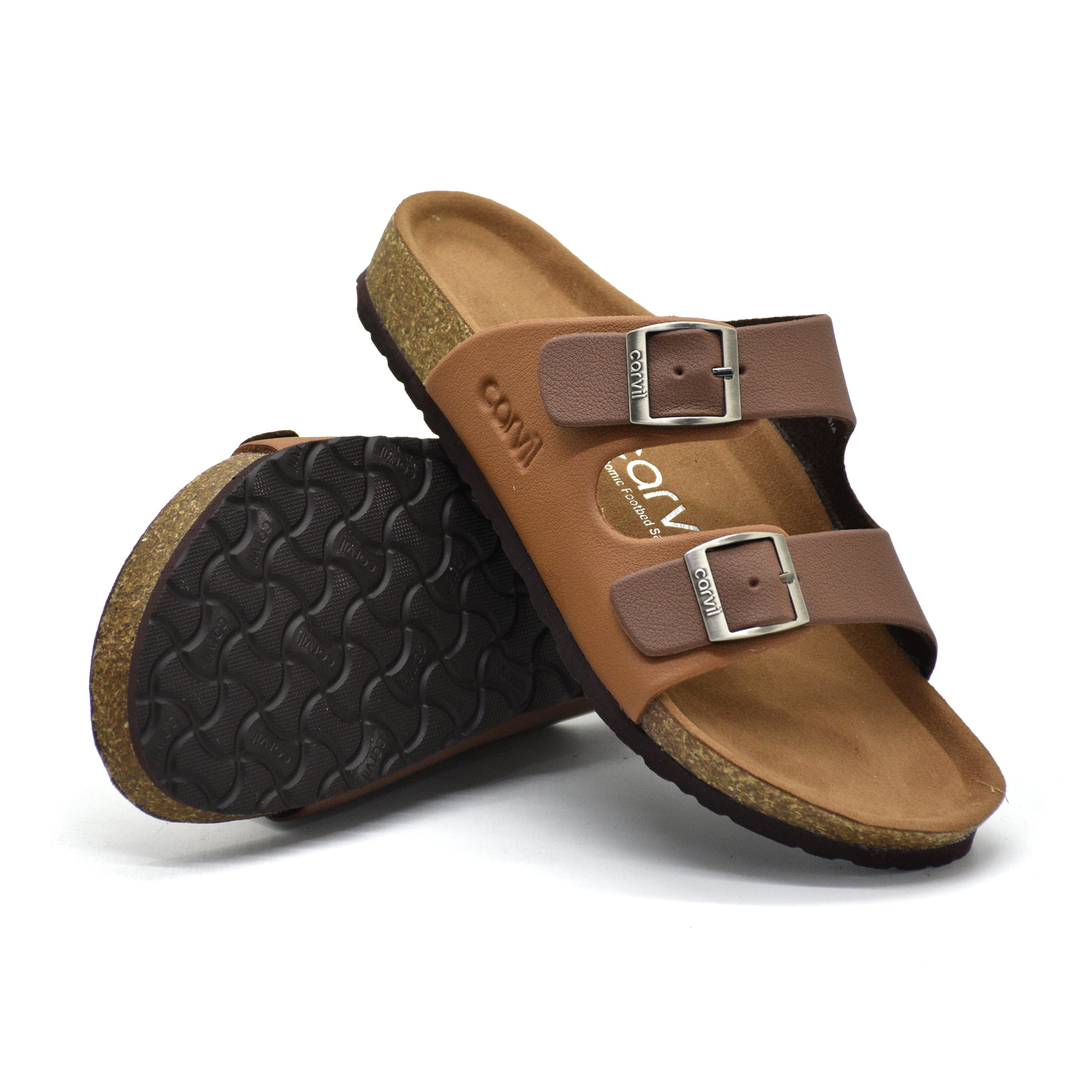 Carvil Sandal Pria MUNICH-02M BROWN/STONE