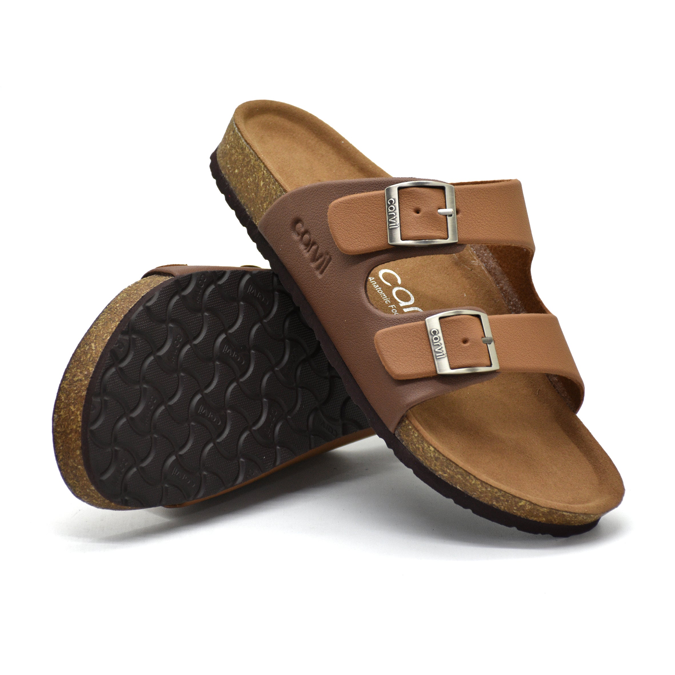 Carvil Sandal Pria Munich - 01 Stone/Brown