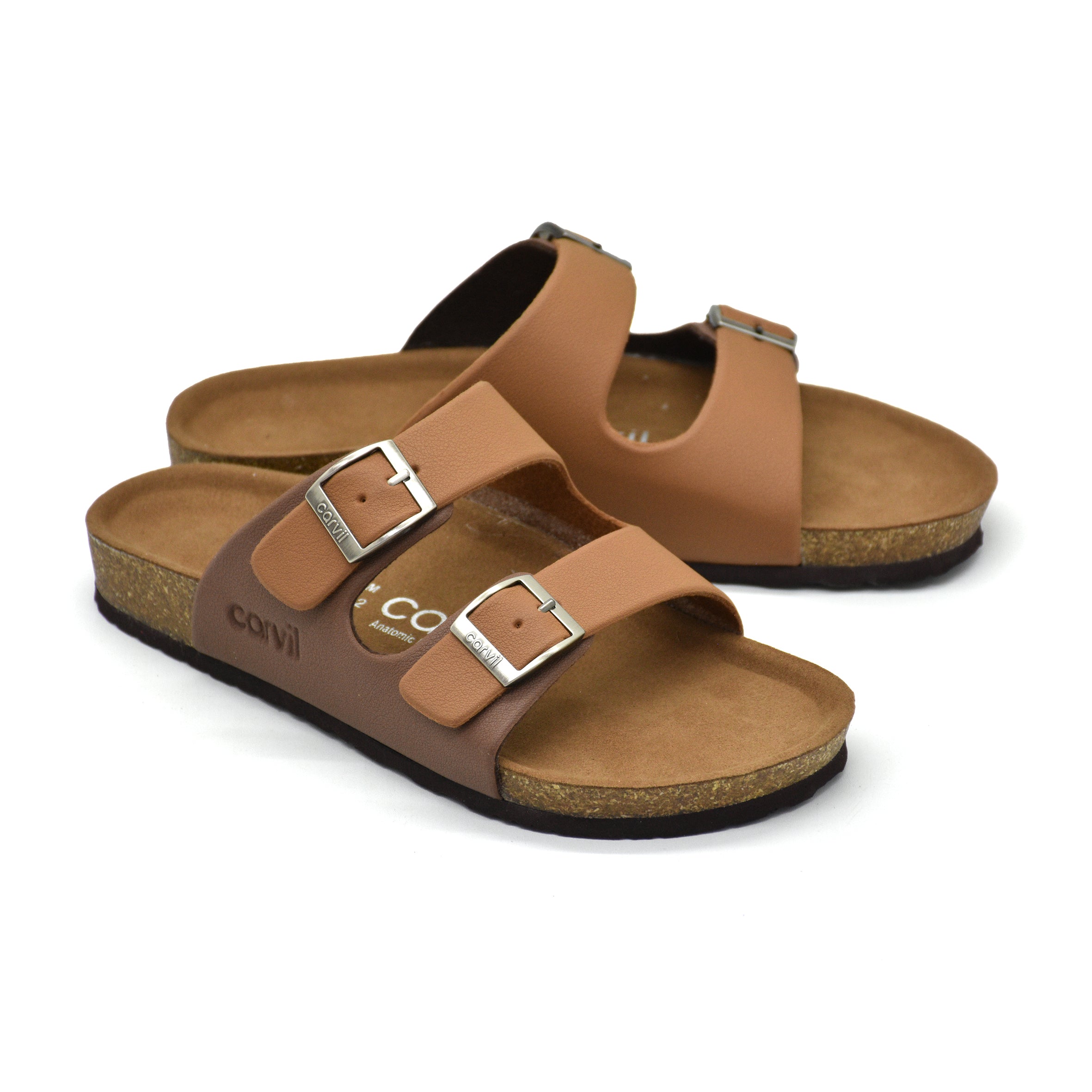 Carvil Sandal Pria Munich - 01 Stone/Brown