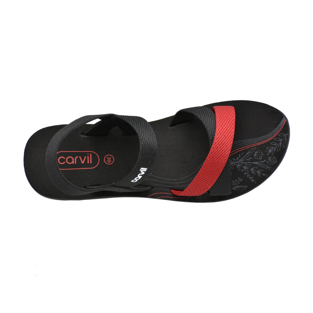 Carvil Sandal Wanita NAVIRA-TB - BLACK/RED