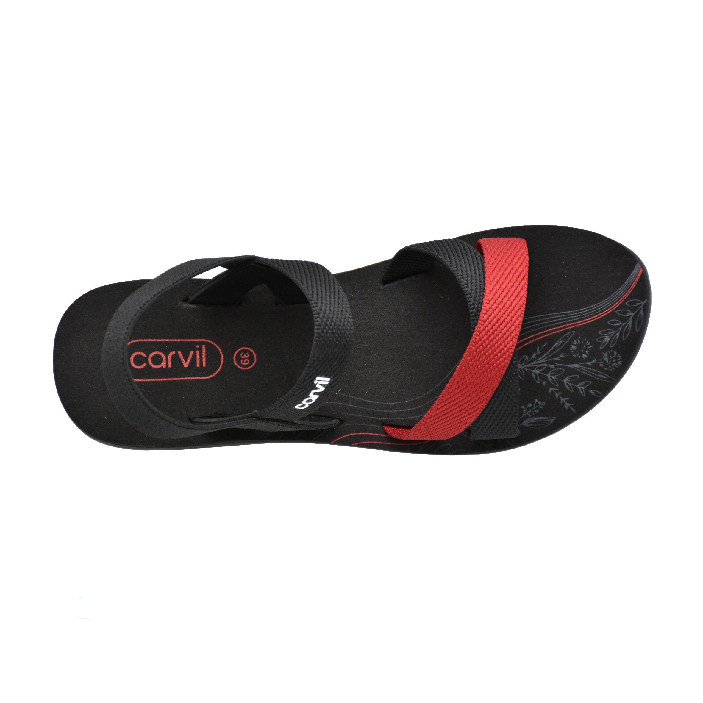 Carvil Sandal Wanita NAVIRA-TB - BLACK/RED