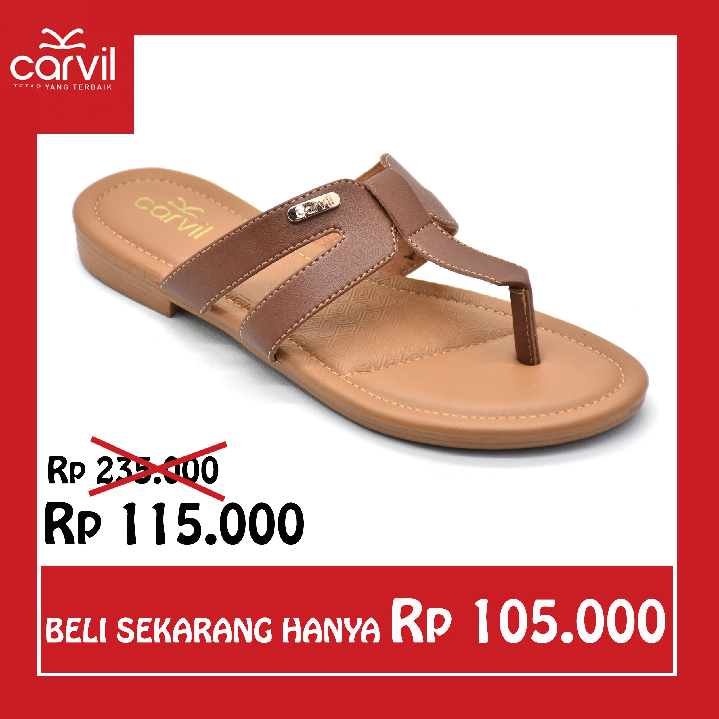 Carvil Sandal Wanita NAZIRA-01 L - STONE