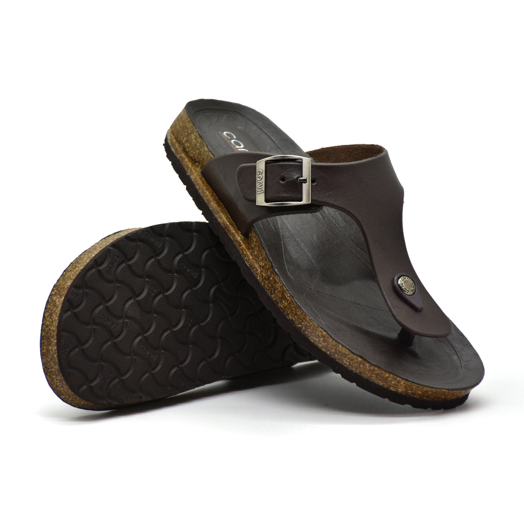 Carvil Sandal Pria NEWBEN-01 M DARK BROWN