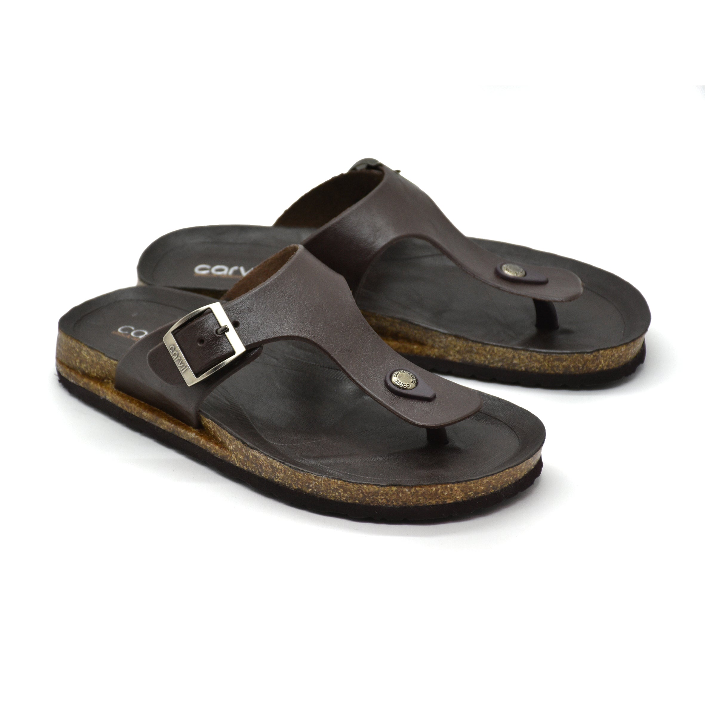 Carvil Sandal Pria NEWBEN-01 M DARK BROWN