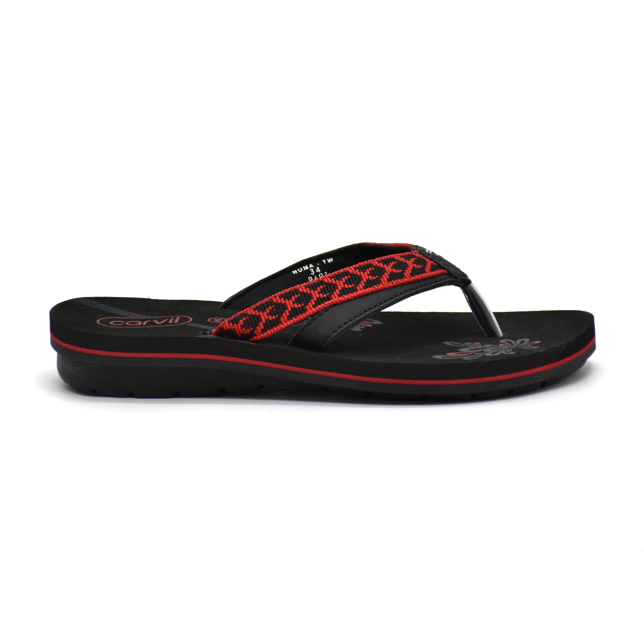 Carvil Sandal Anak NUMA-TW - BLACK/RED