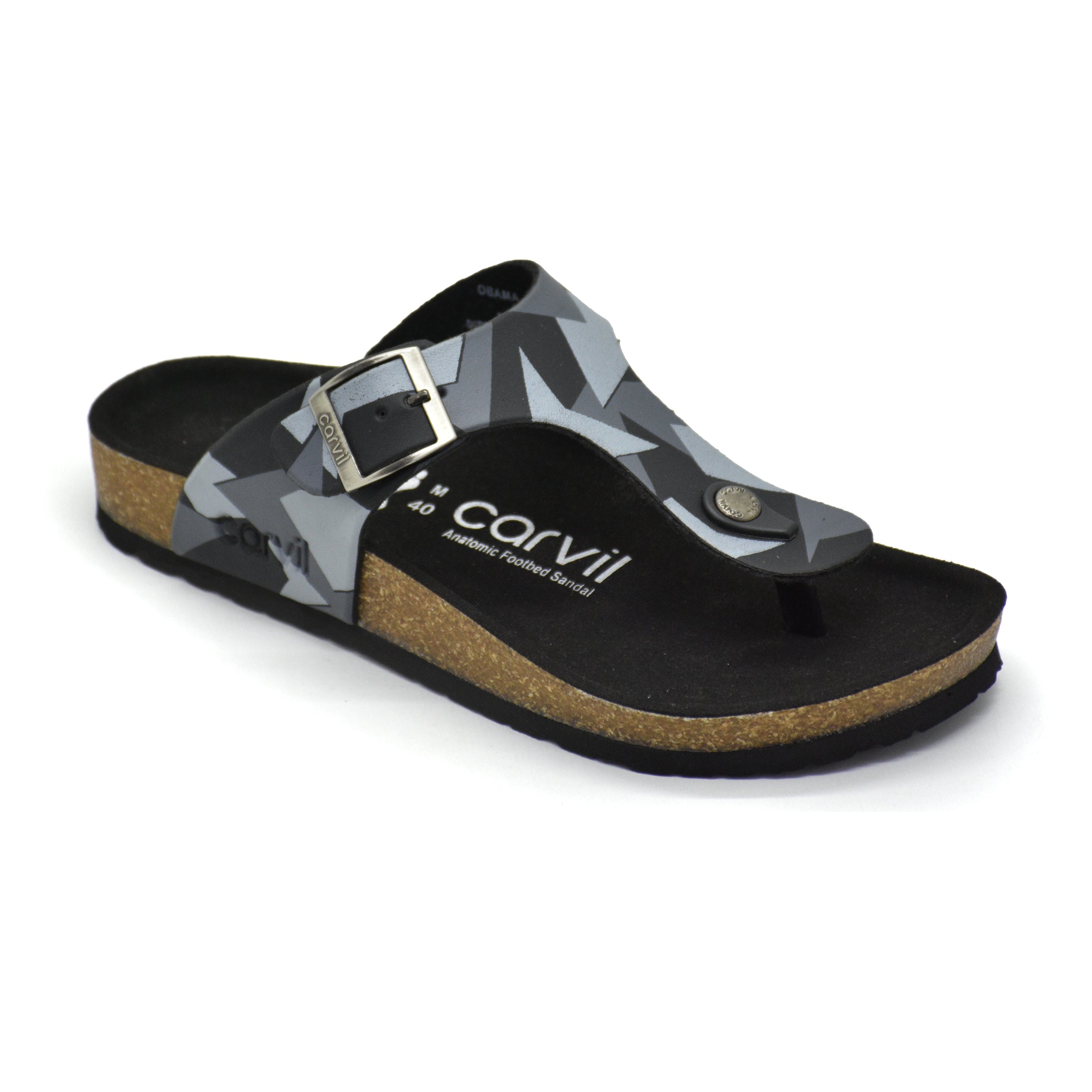 Carvil Sandal Obama - 01 Black/Grey
