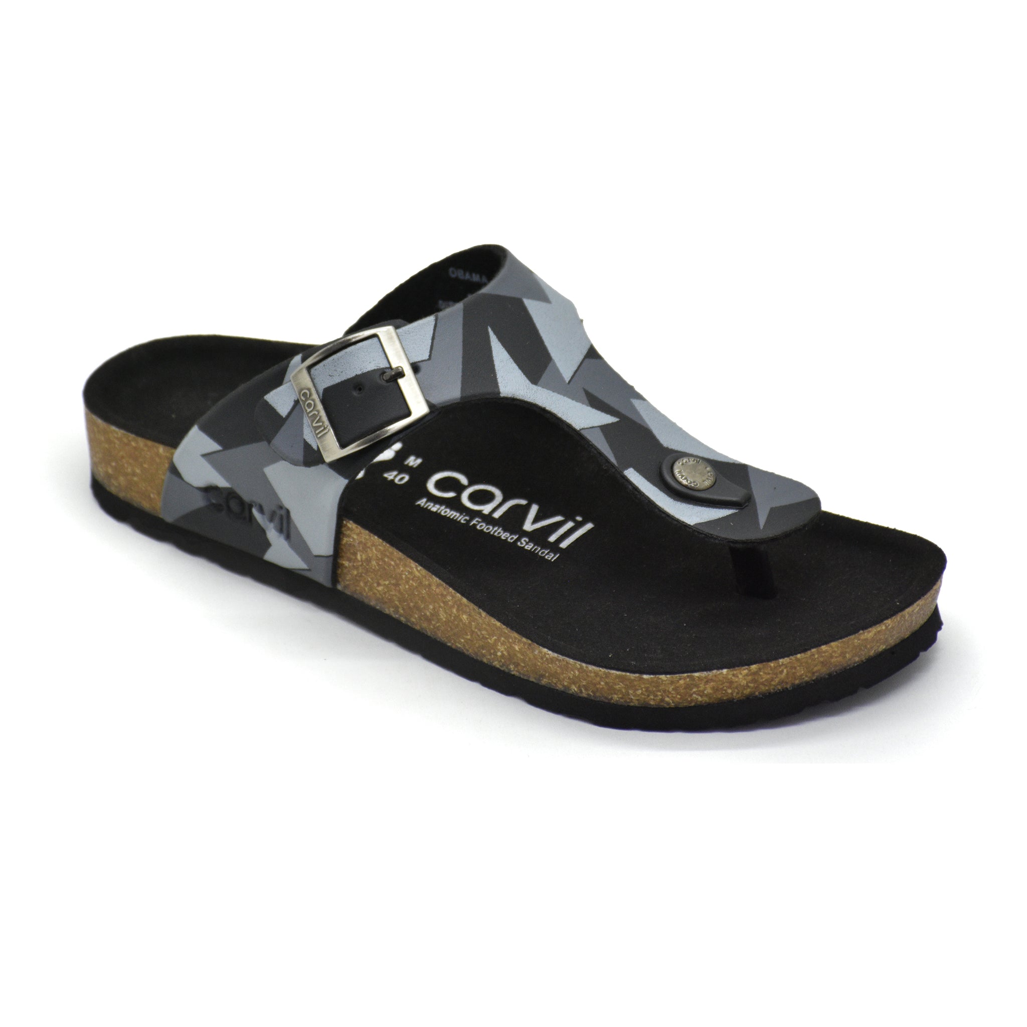 Carvil Sandal Obama - 01 Black/Grey