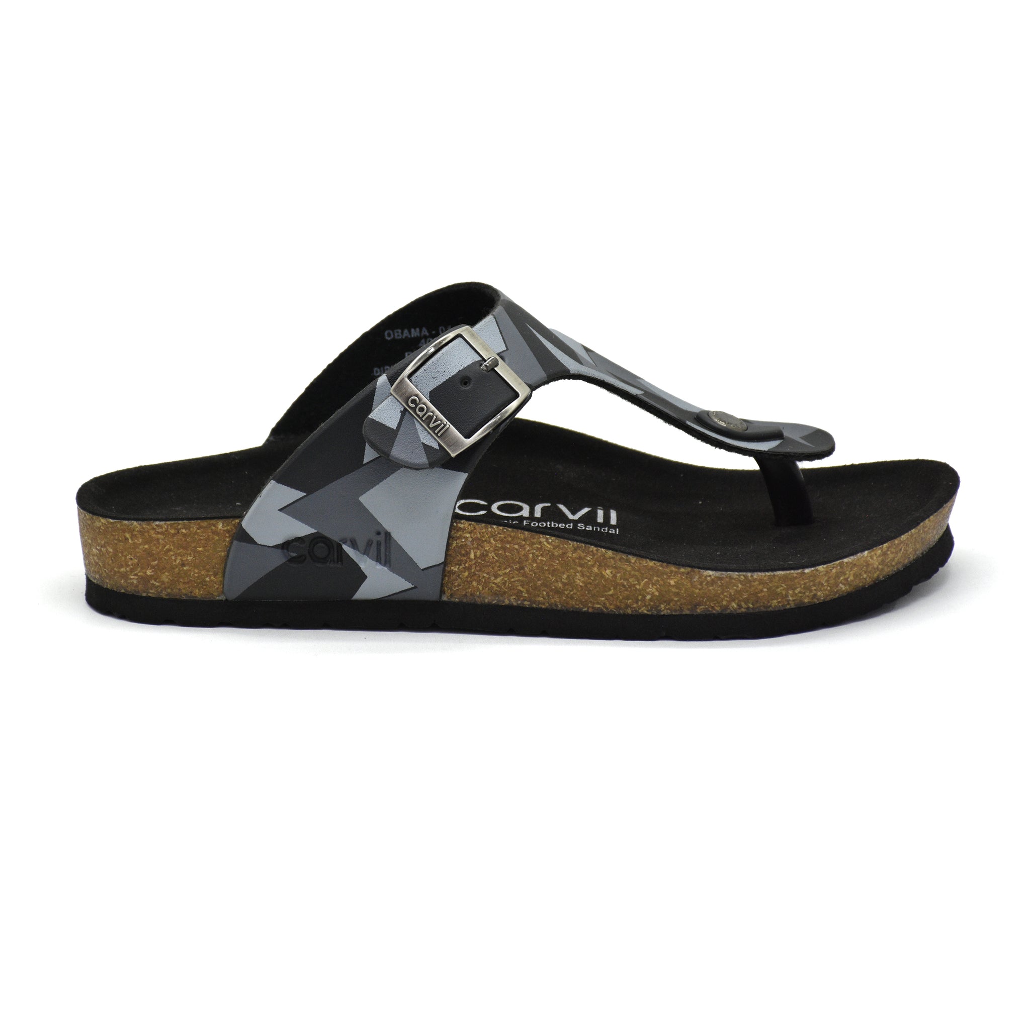 Carvil Sandal Obama - 01 Black/Grey