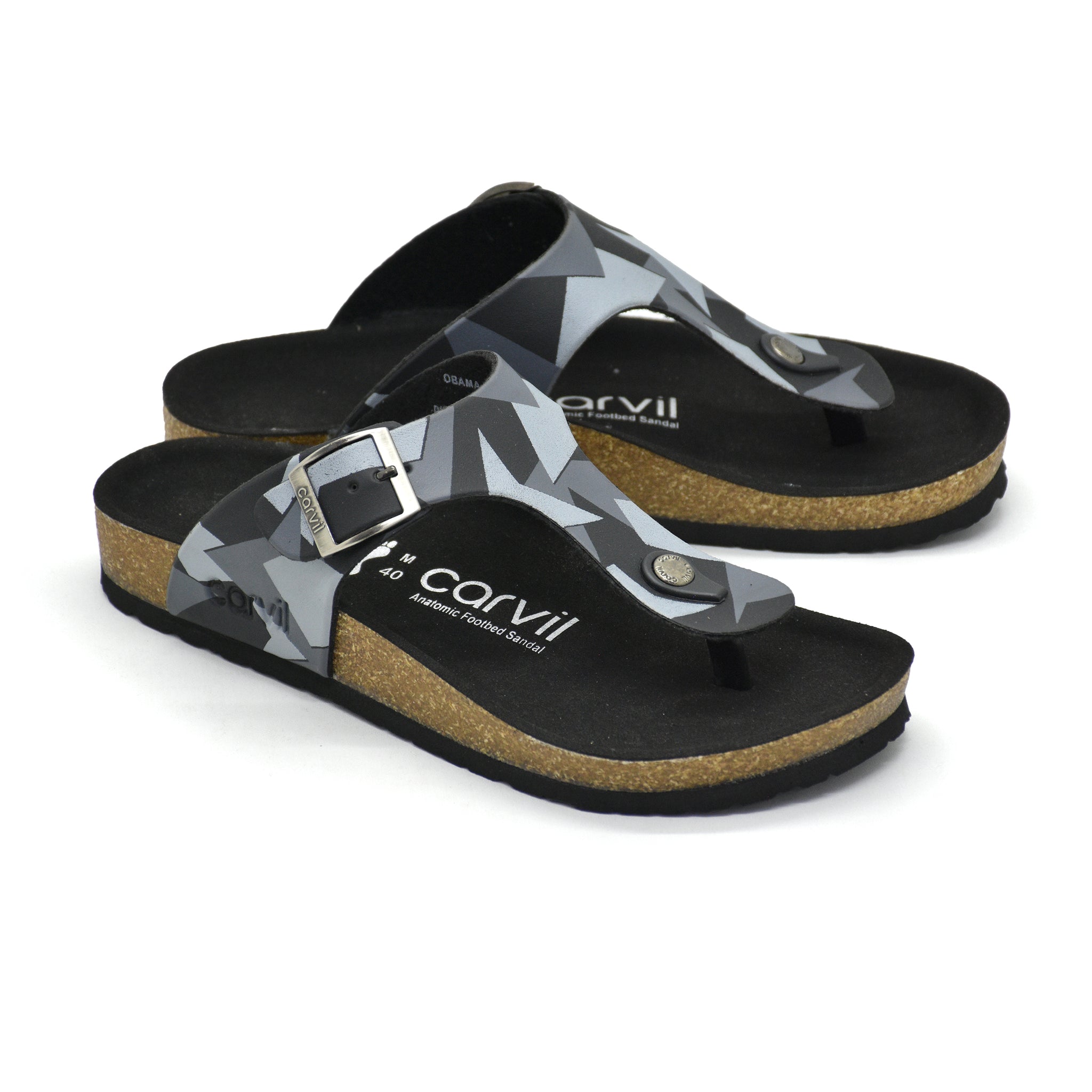 Carvil Sandal Obama - 01 Black/Grey