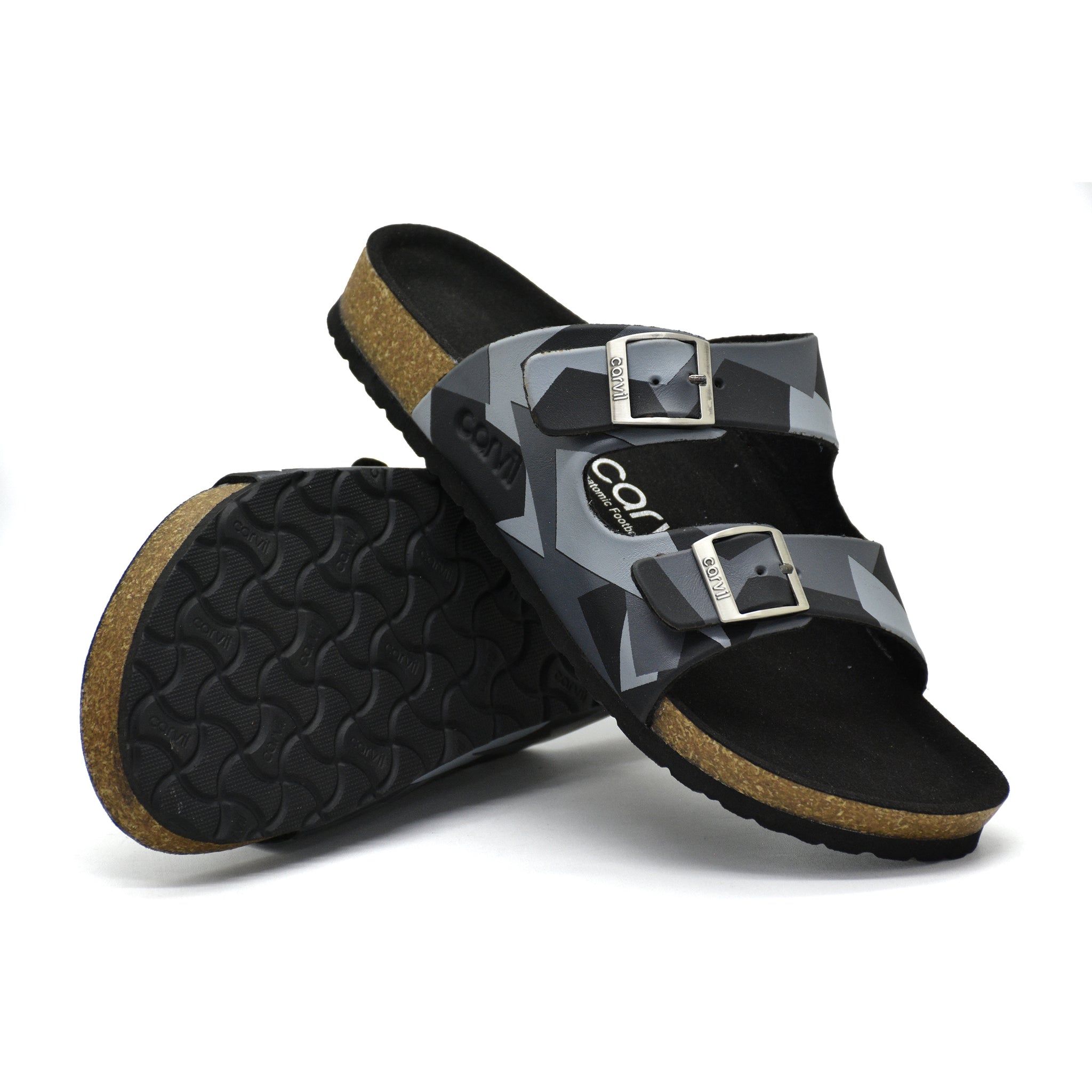 Carvil Sandal Pria Obama - 02 Black/Grey