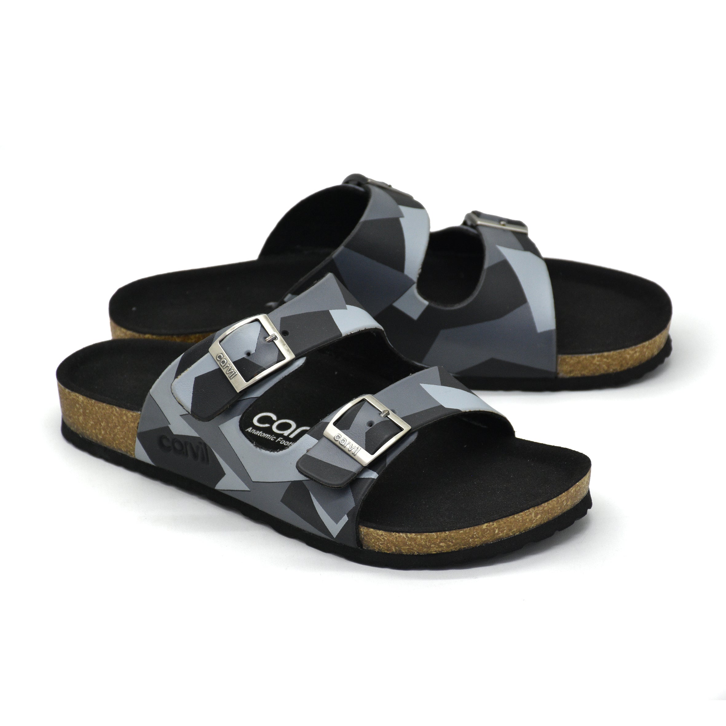 Carvil Sandal Pria Obama - 02 Black/Grey