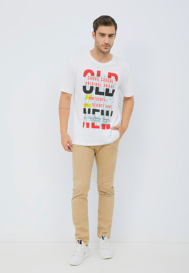 Carvil T-Shirt Man OLD-WHT WHITE