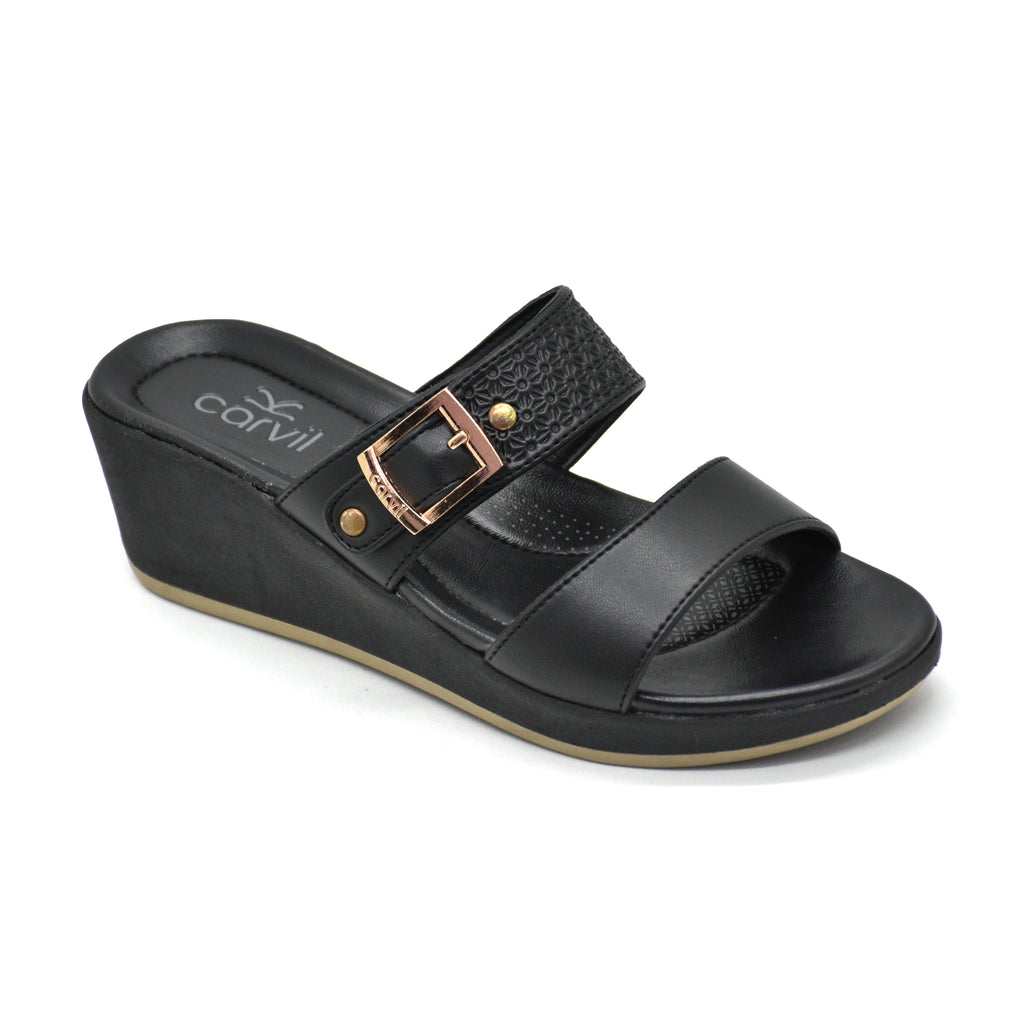Carvil Sandal Wanita PAMINA-02 L BLACK