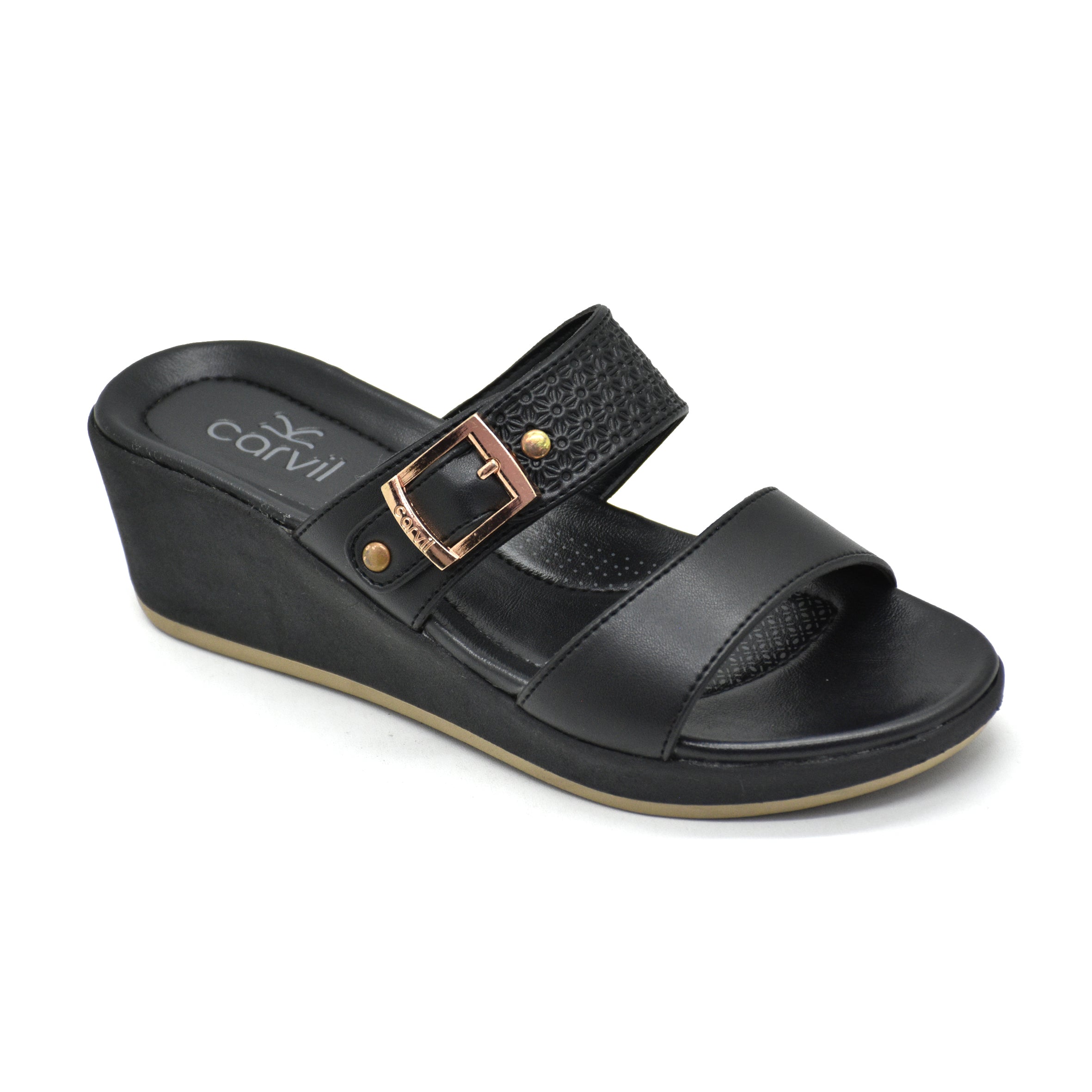 Carvil Sandal Wanita PAMINA-02 L BLACK