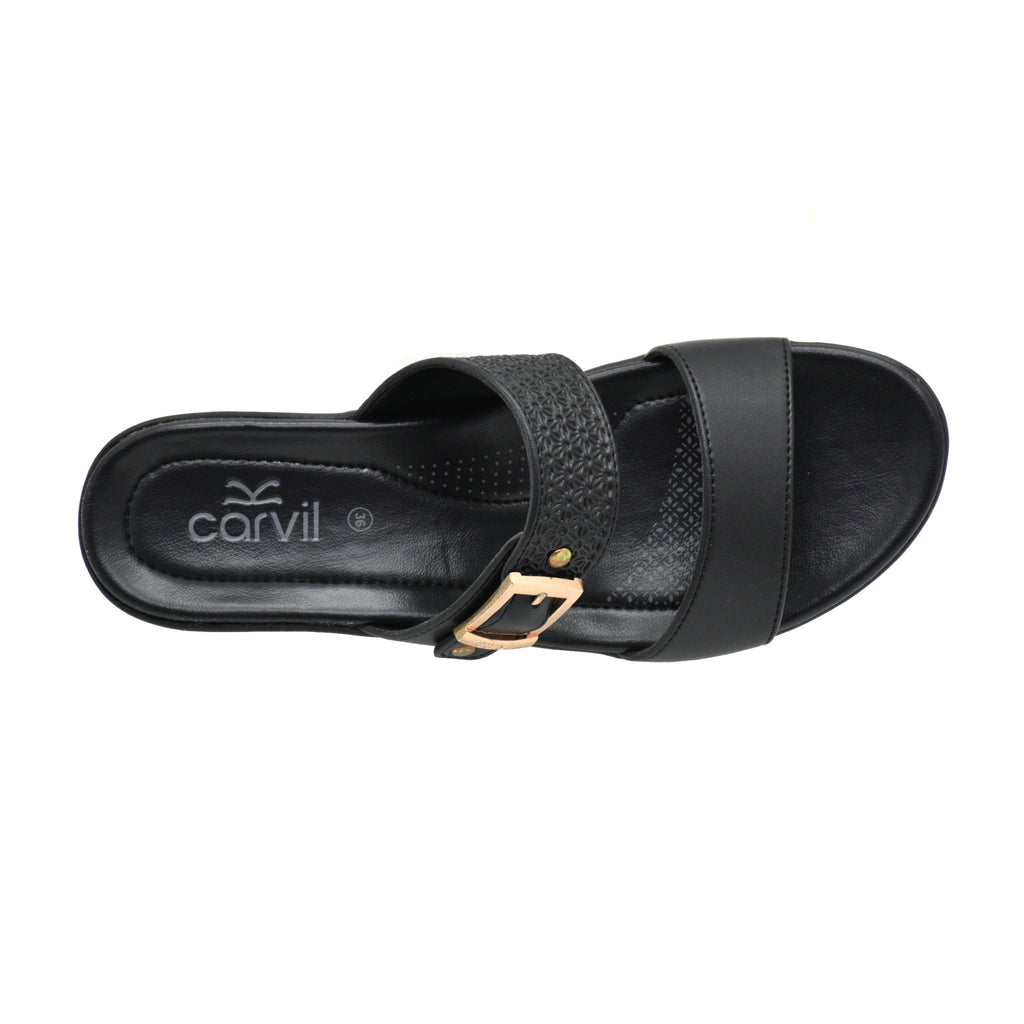 Carvil Sandal Wanita PAMINA-02 L BLACK