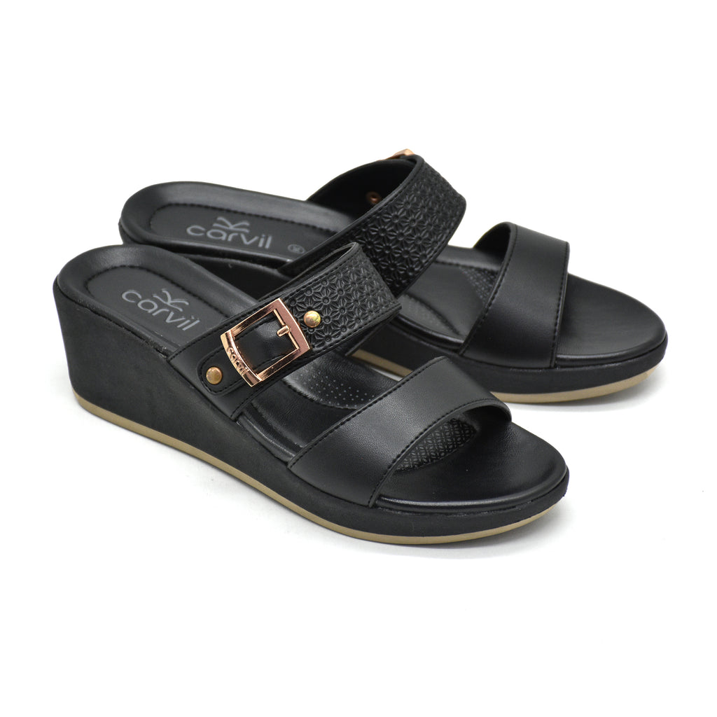 Carvil Sandal Wanita PAMINA-02 L BLACK