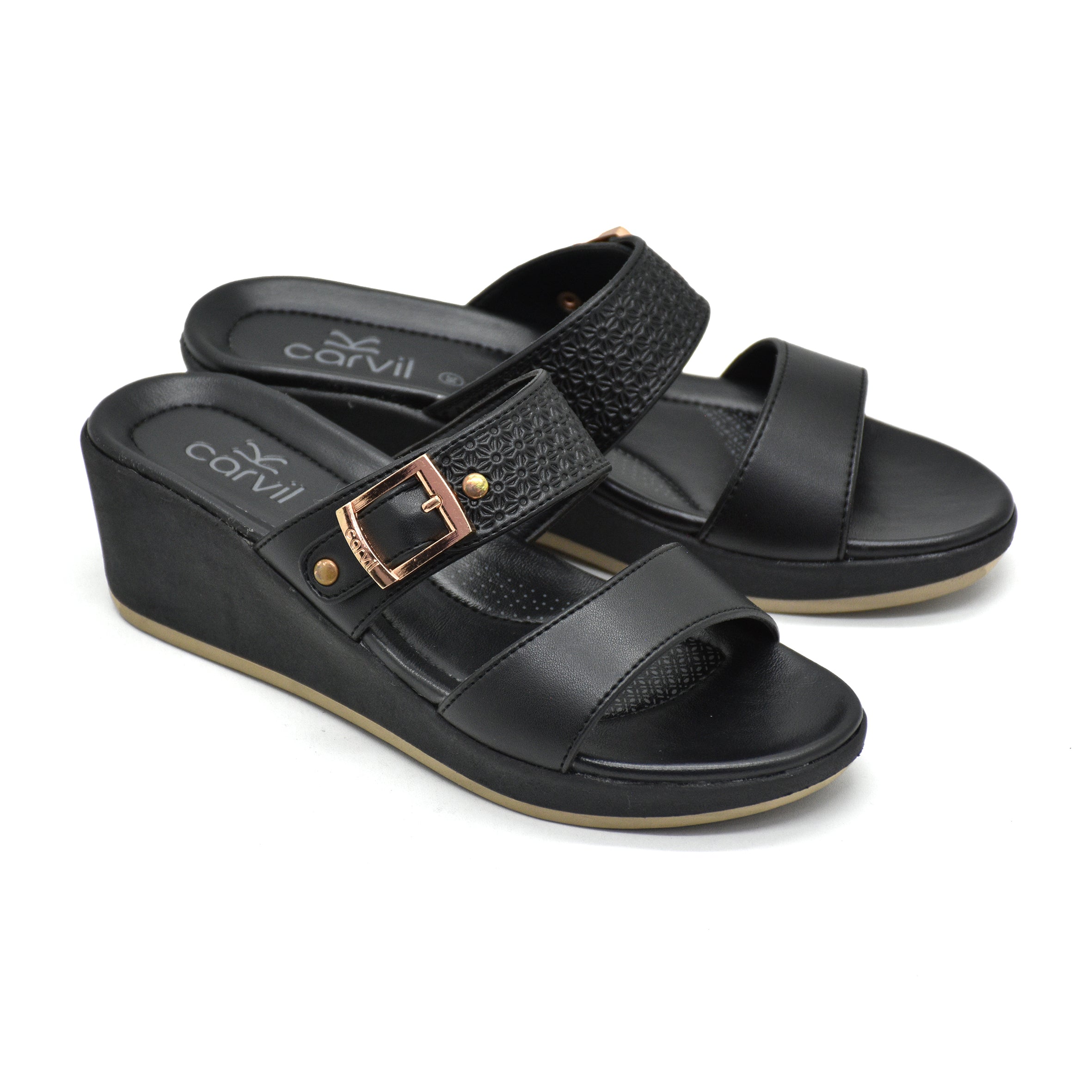 Carvil Sandal Wanita PAMINA-02 L BLACK