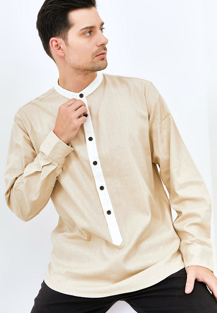 Carvil Baju Koko Man PASHA-BRO BROWN
