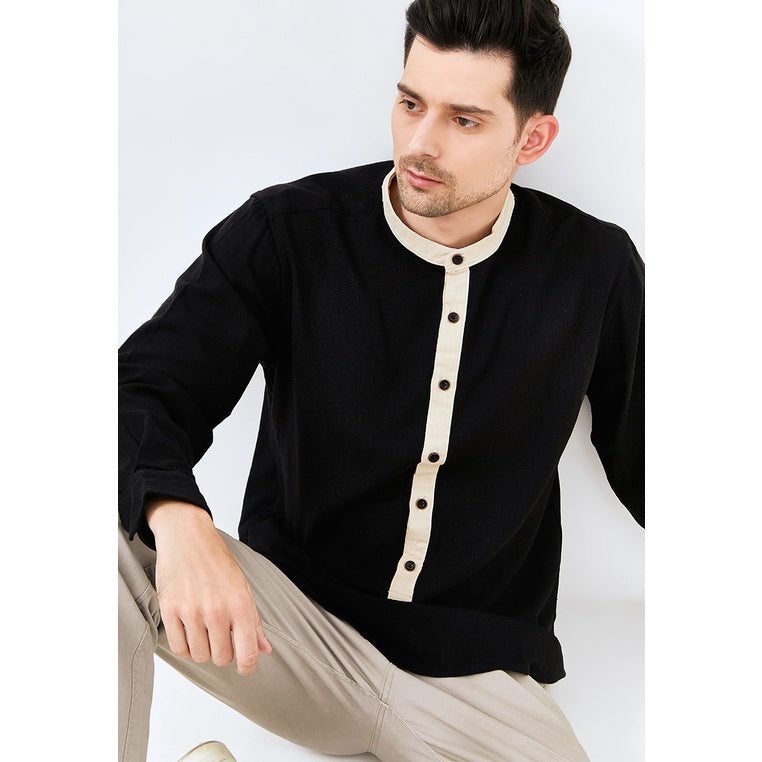 Carvil Baju Koko Pria PASHA-BLK