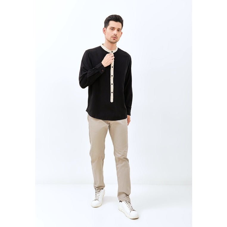 Carvil Baju Koko Pria PASHA-BLK