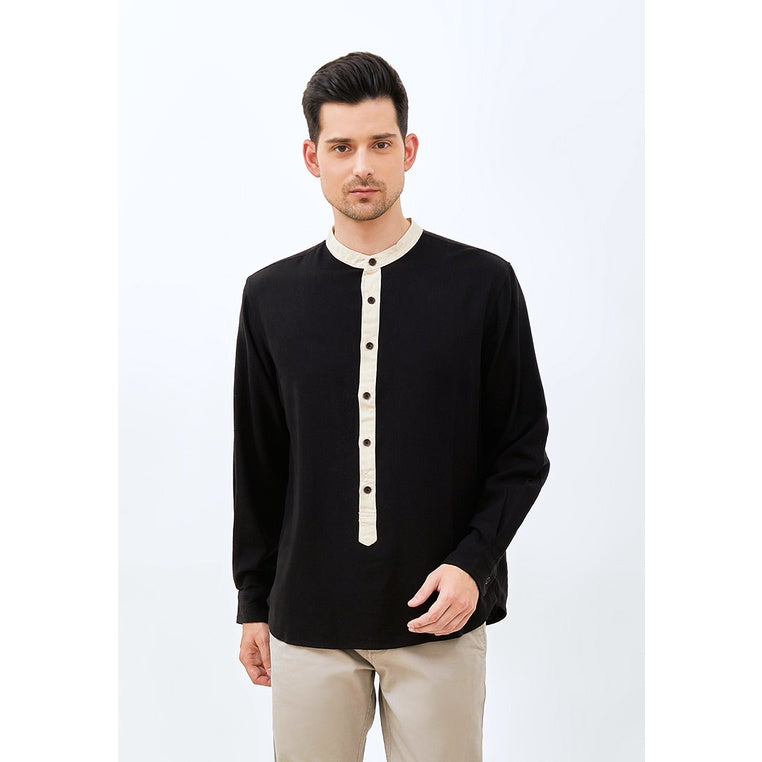 Carvil Baju Koko Pria PASHA-BLK
