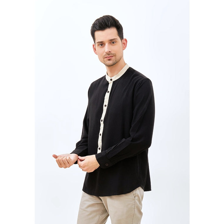 Carvil Baju Koko Pria PASHA-BLK