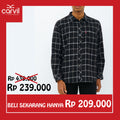 Carvil Kemeja MAN SS PHILO BLACK/OFF WHITE