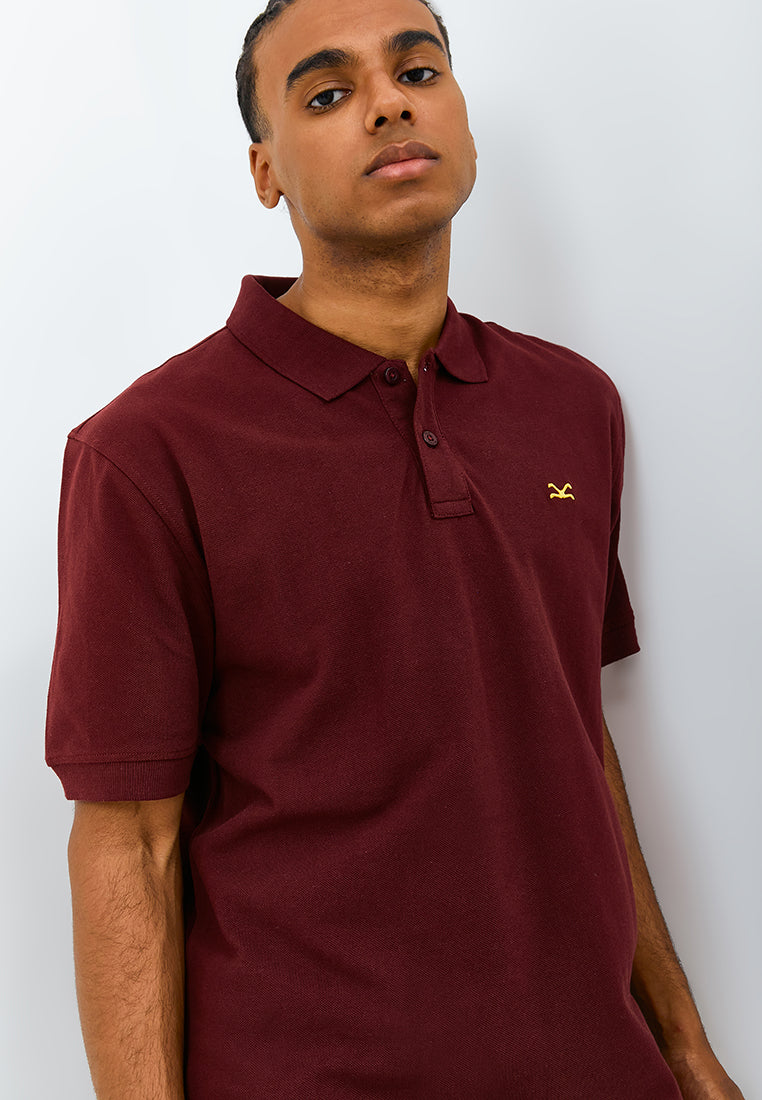 Carvil Polo Pria Pique - MRN MAROON