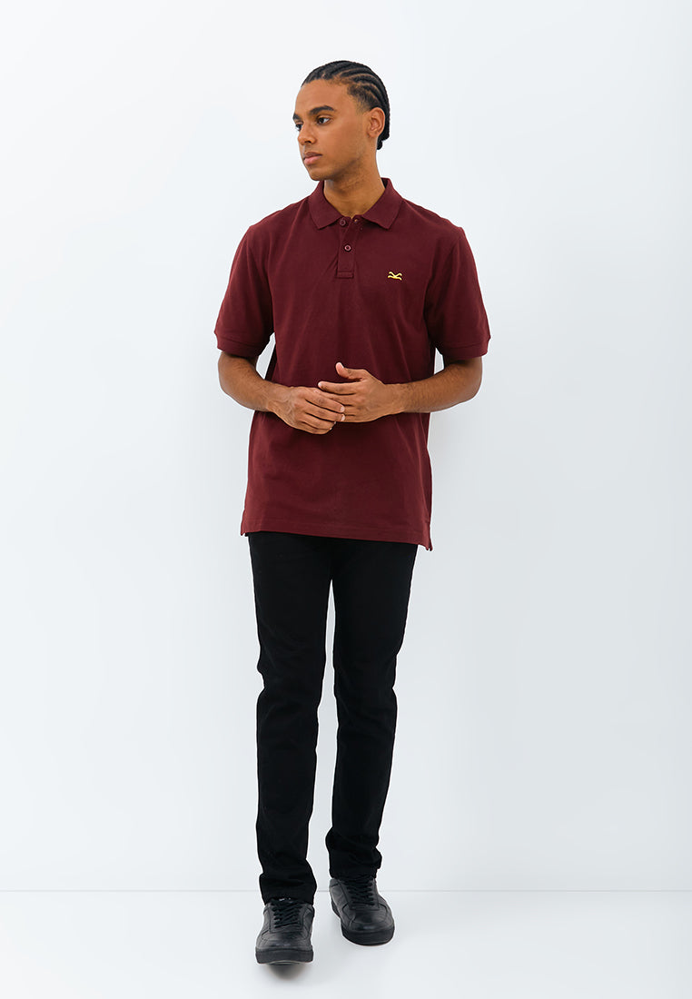 Carvil Polo Pria Pique - MRN MAROON