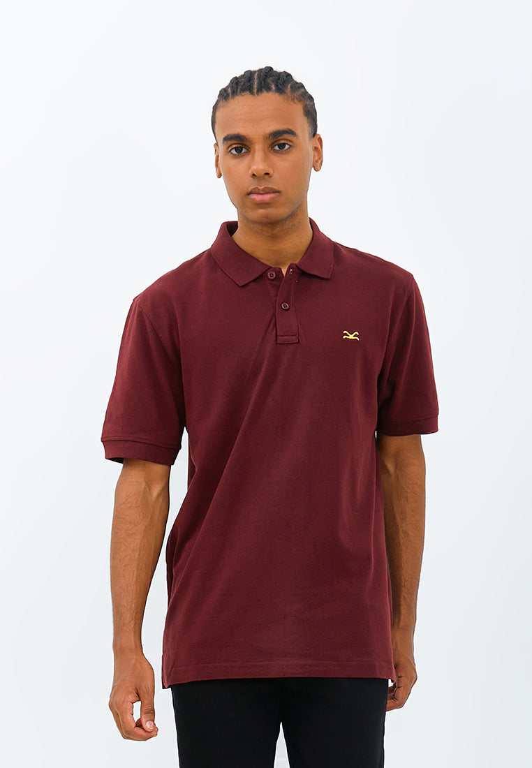 Carvil Polo Pria Pique - MRN MAROON