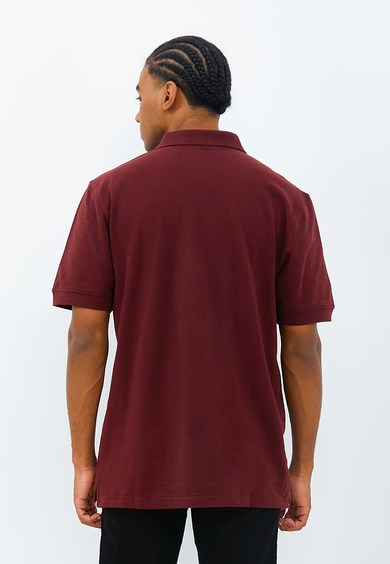 Carvil Polo Pria Pique - MRN MAROON